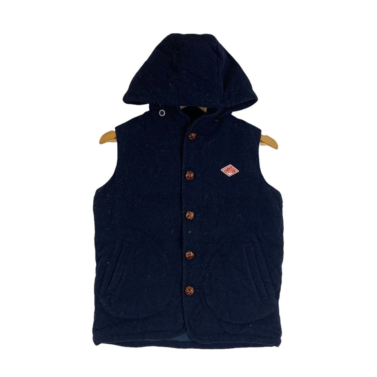 Beams Plus × Danton × Vintage Vintage Danton X Beams Japanese Wool Hoodie Vests Jacket Size S / US 4 / IT 40 - 1 Thumbnail