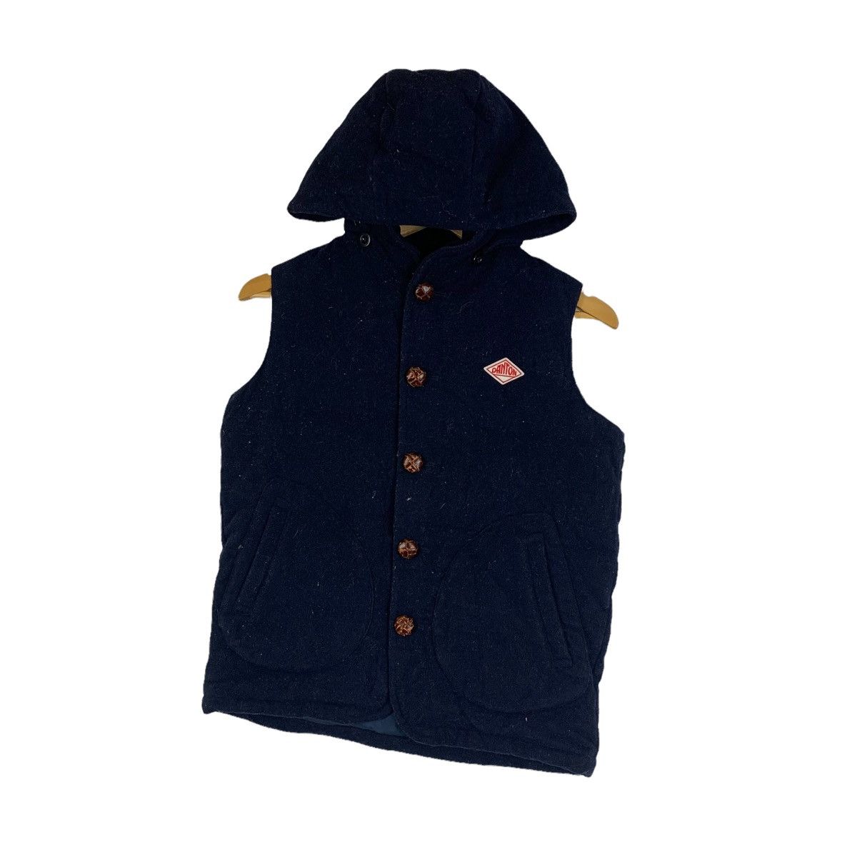Beams Plus × Danton × Vintage Vintage Danton X Beams Japanese Wool Hoodie Vests Jacket Size S / US 4 / IT 40 - 4 Thumbnail