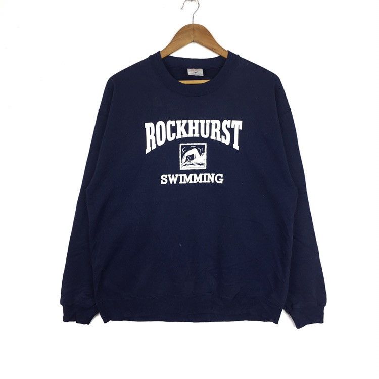 Vintage Vintage Rockhurst swimming Sweatshirt Casual Jumper Size US L / EU 52-54 / 3 - 1 Thumbnail