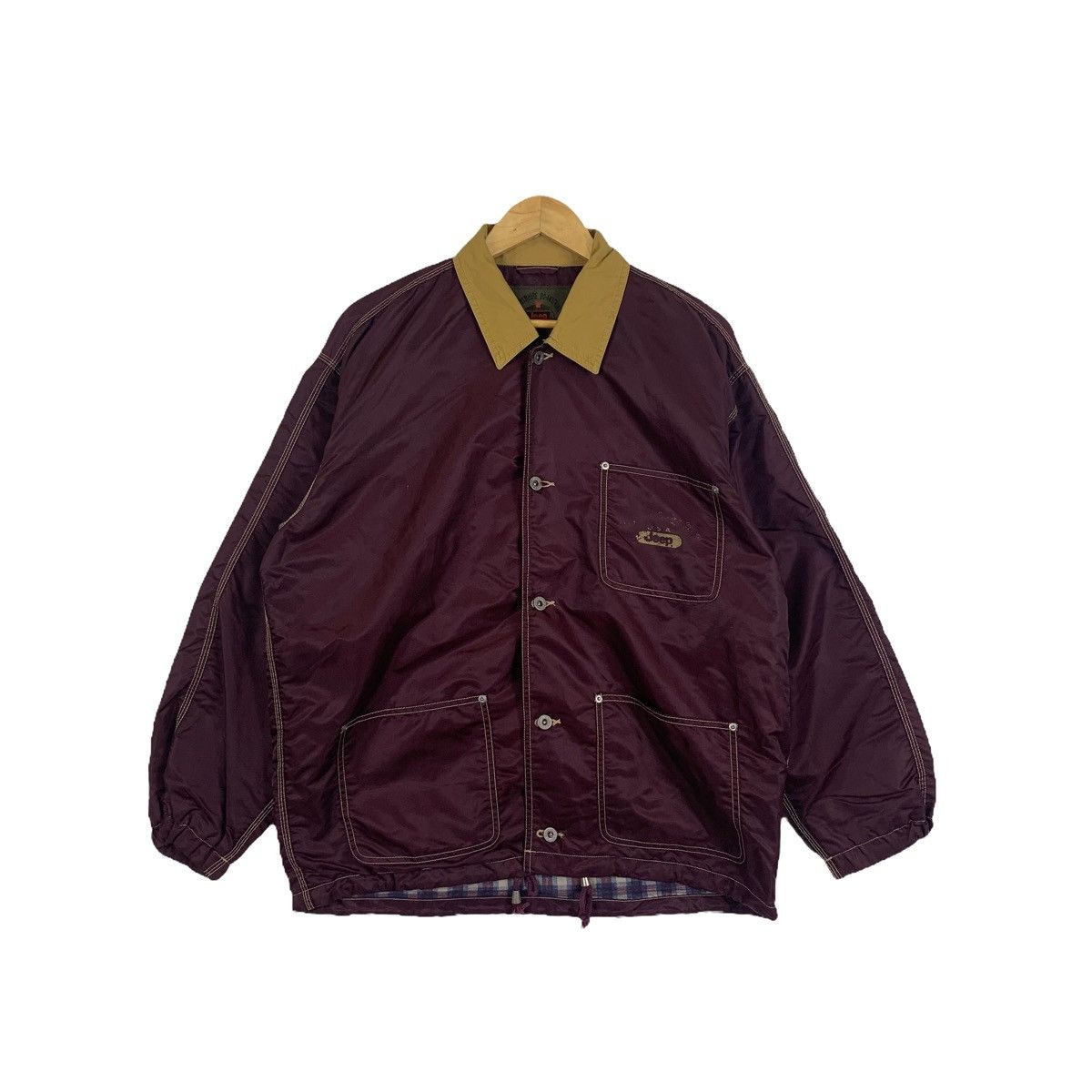 Jeep × Vintage Vintage JEEP Casual Fully Button Windbreaker Light Jacket Size US M / EU 48-50 / 2 - 1 Thumbnail