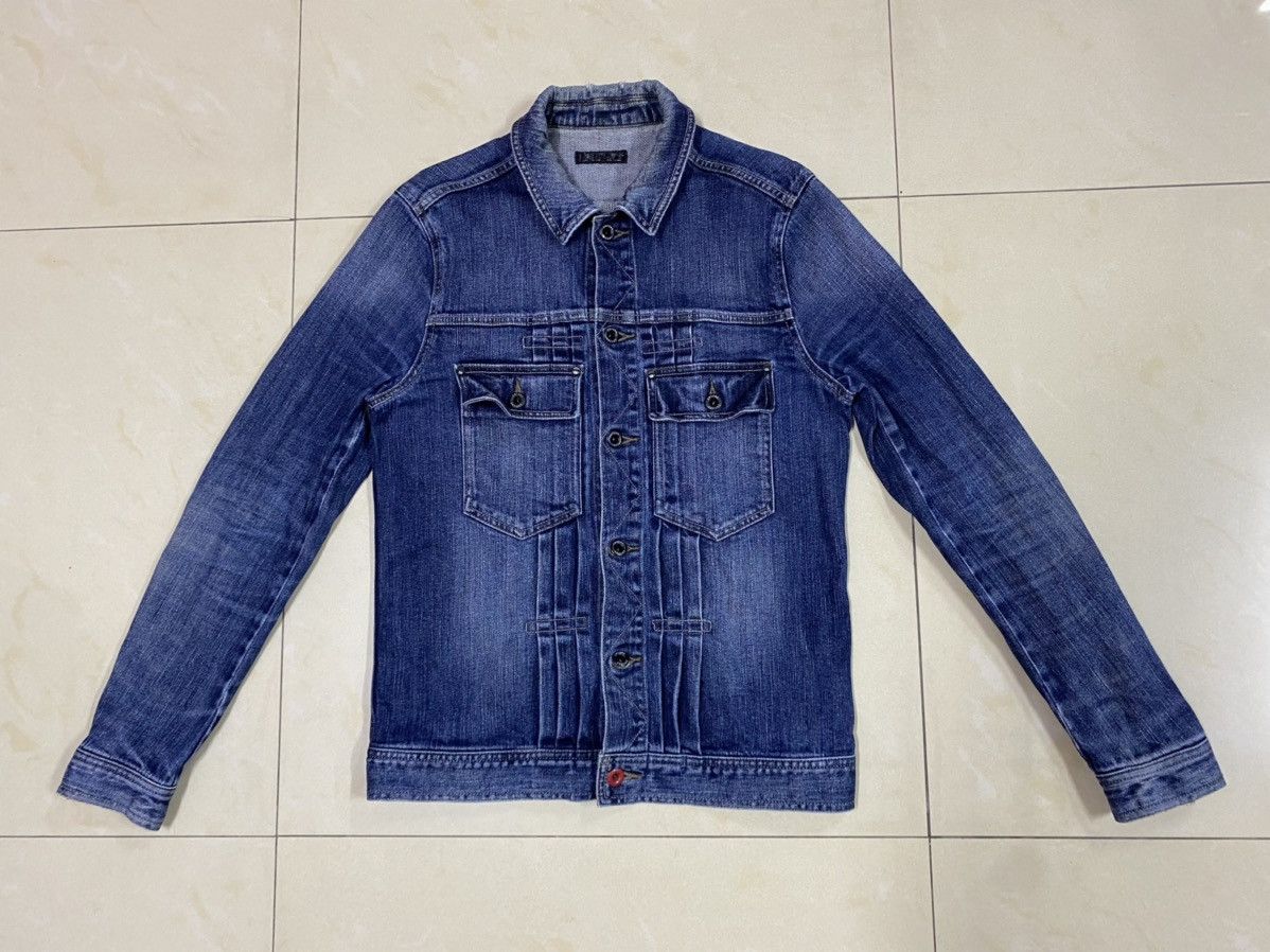 image of 20471120 x Distressed Denim 291295 Homme Distressed Jacket in Blue (Size Medium)