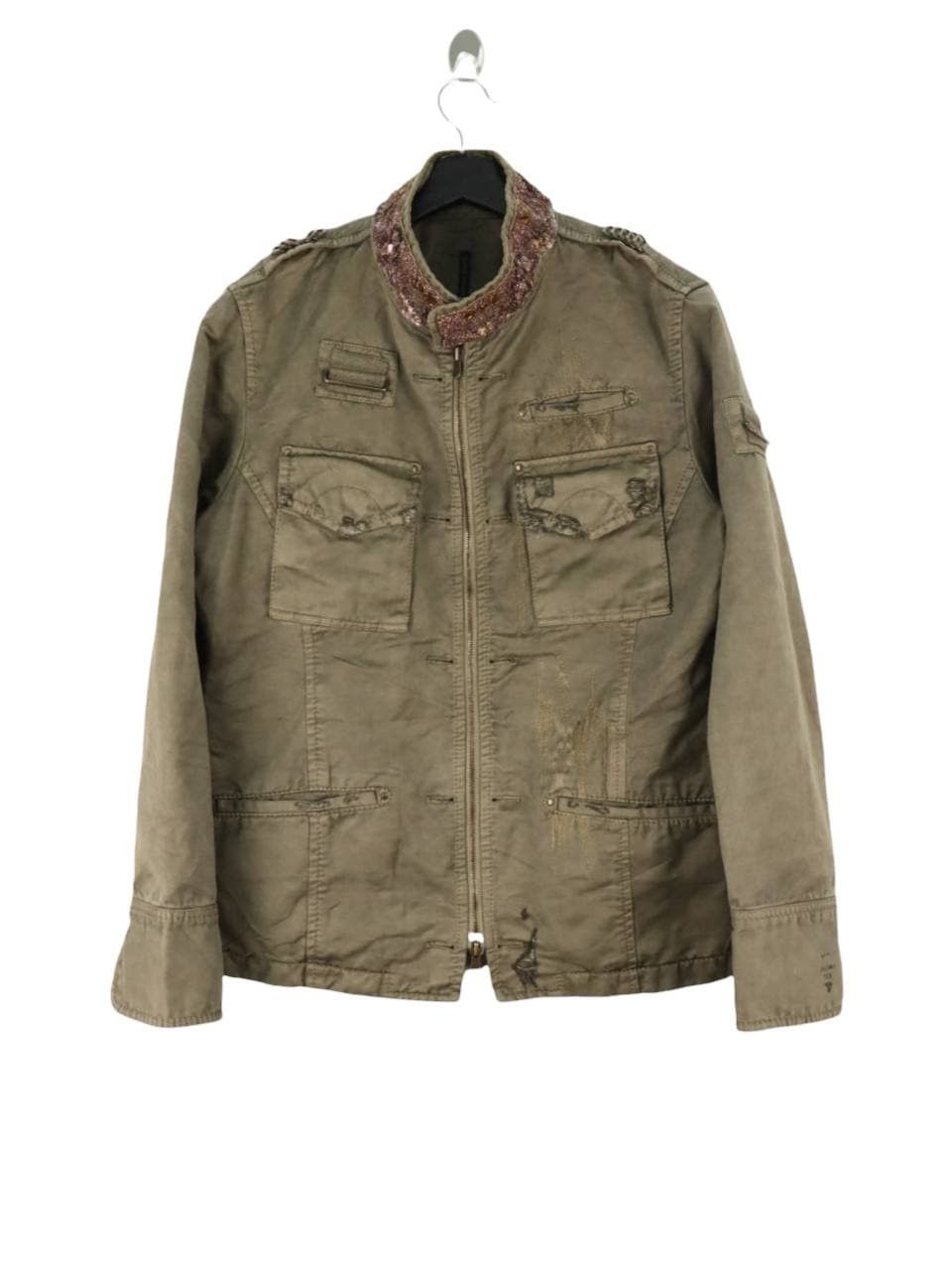Kiminori Morishita Kiminori Morishita Military Distressed Cotton Lame Jacket Size US M / EU 48-50 / 2 - 1 Preview