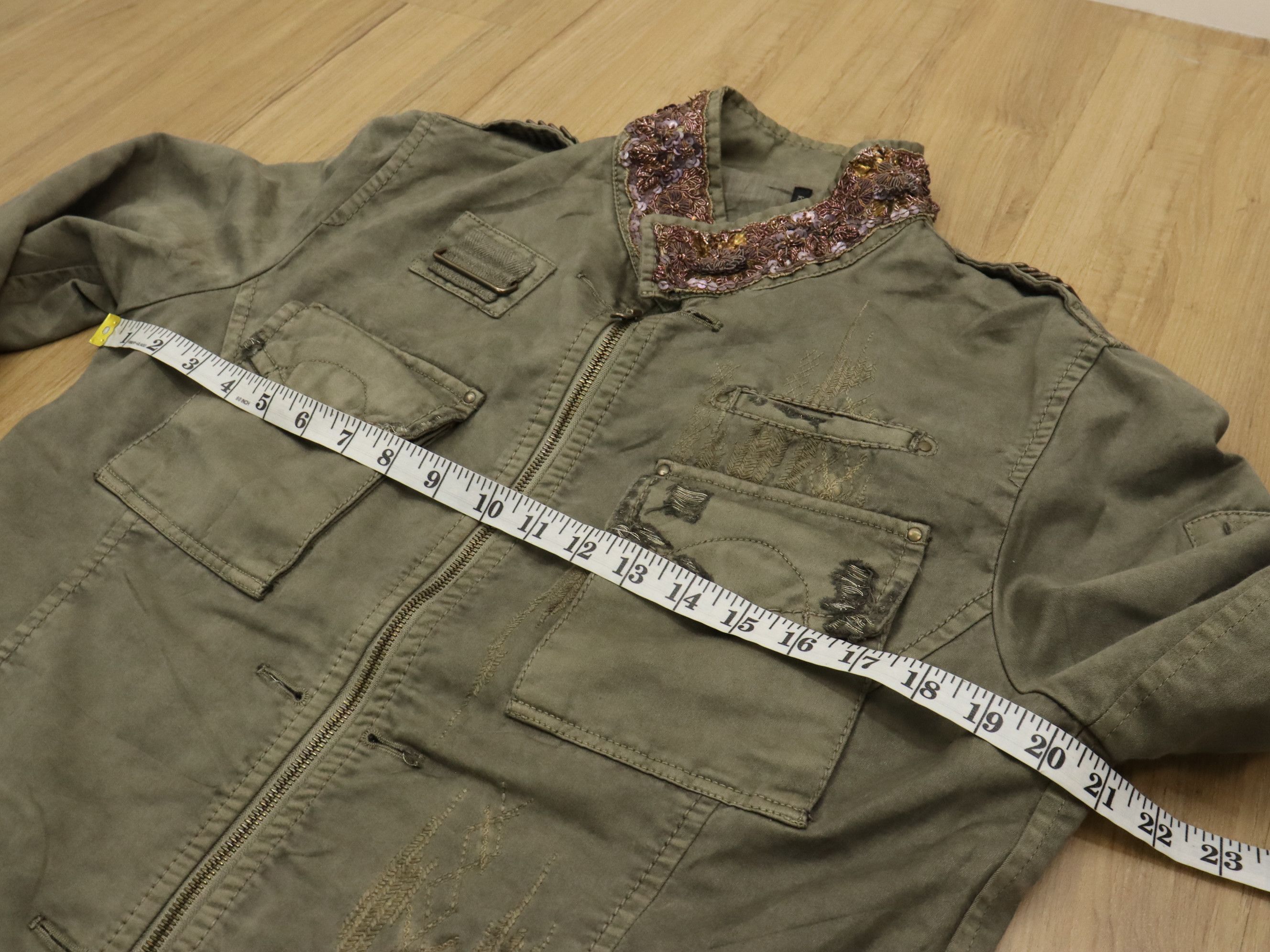 Kiminori Morishita Kiminori Morishita Military Distressed Cotton Lame Jacket Size US M / EU 48-50 / 2 - 22 Thumbnail