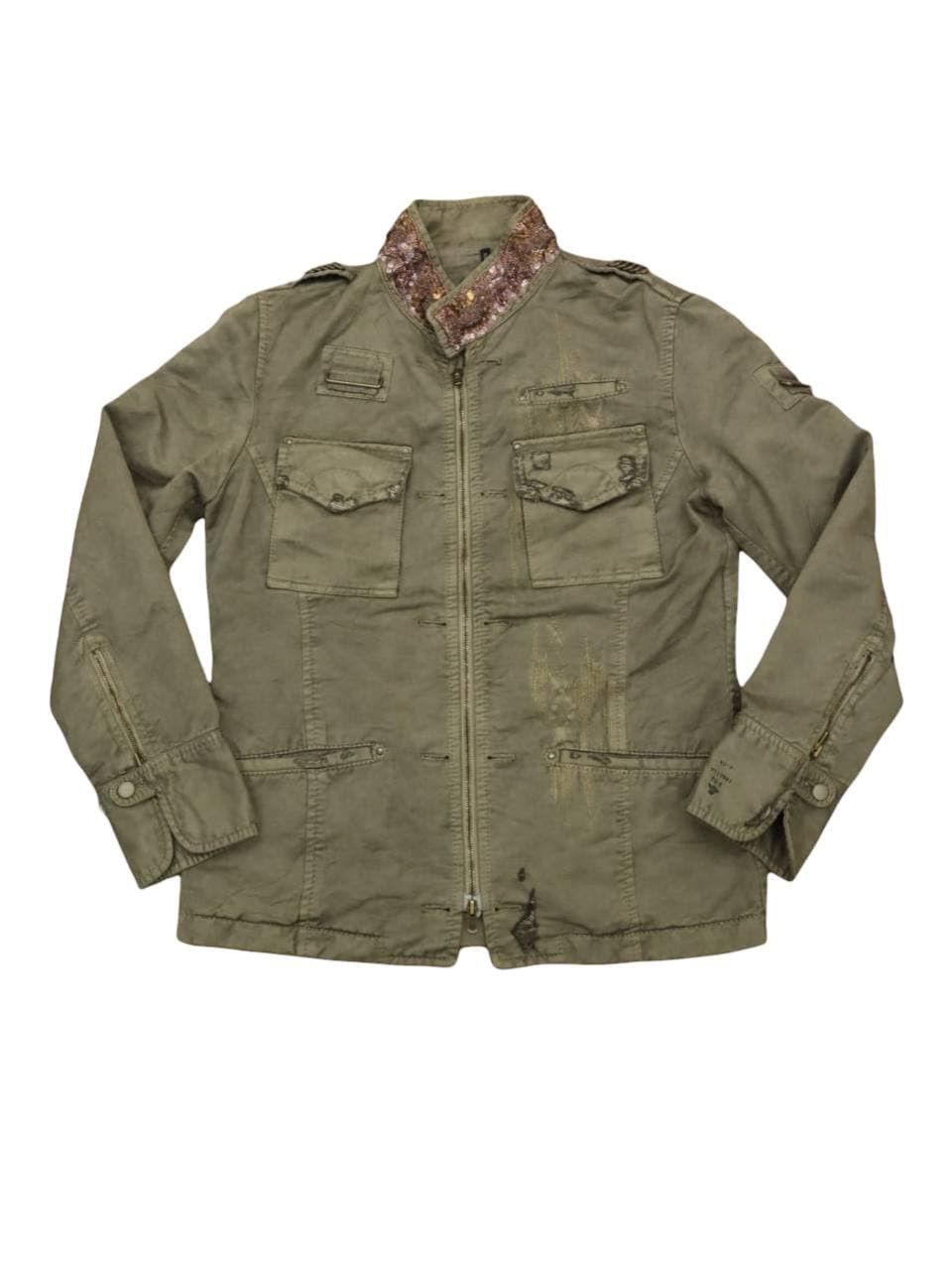 Kiminori Morishita Kiminori Morishita Military Distressed Cotton Lame Jacket Size US M / EU 48-50 / 2 - 2 Preview