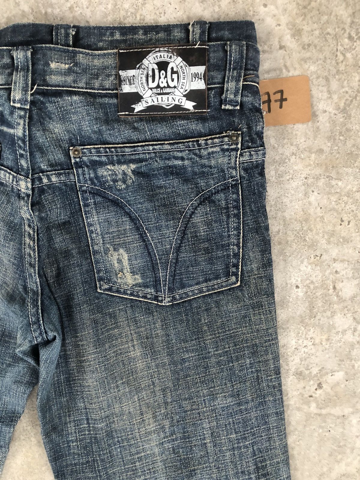 Dolce & Gabbana Dolce & Gabbana Double Waist Distressed Denim Embroidered Size US 32 / EU 48 - 9 Thumbnail