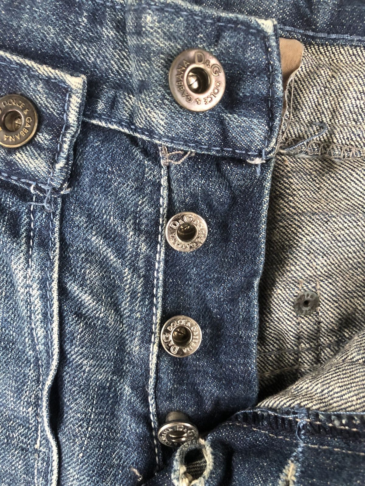 Dolce & Gabbana Dolce & Gabbana Double Waist Distressed Denim Embroidered Size US 32 / EU 48 - 12 Thumbnail
