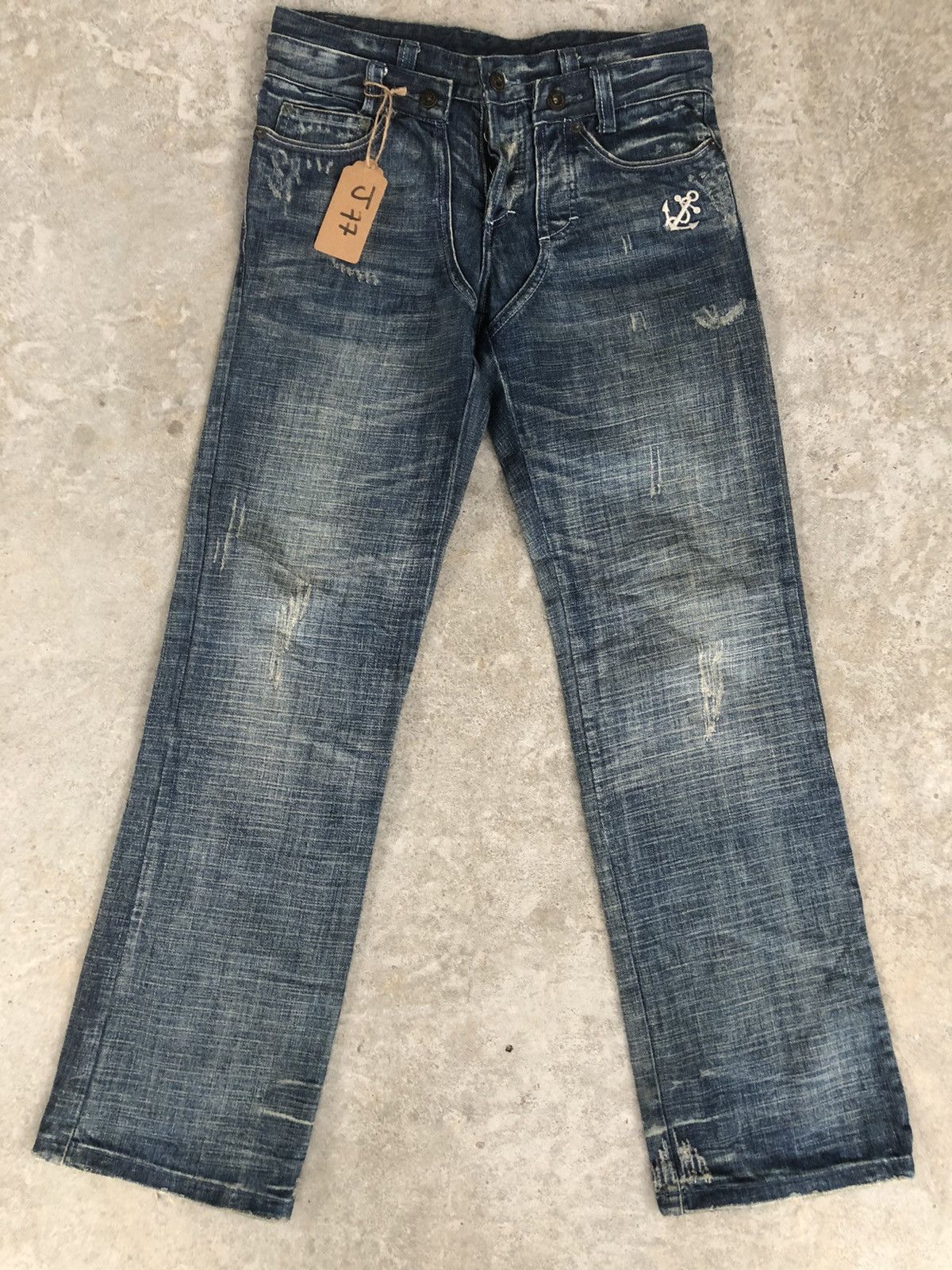 Dolce & Gabbana Dolce & Gabbana Double Waist Distressed Denim Embroidered Size US 32 / EU 48 - 1 Thumbnail