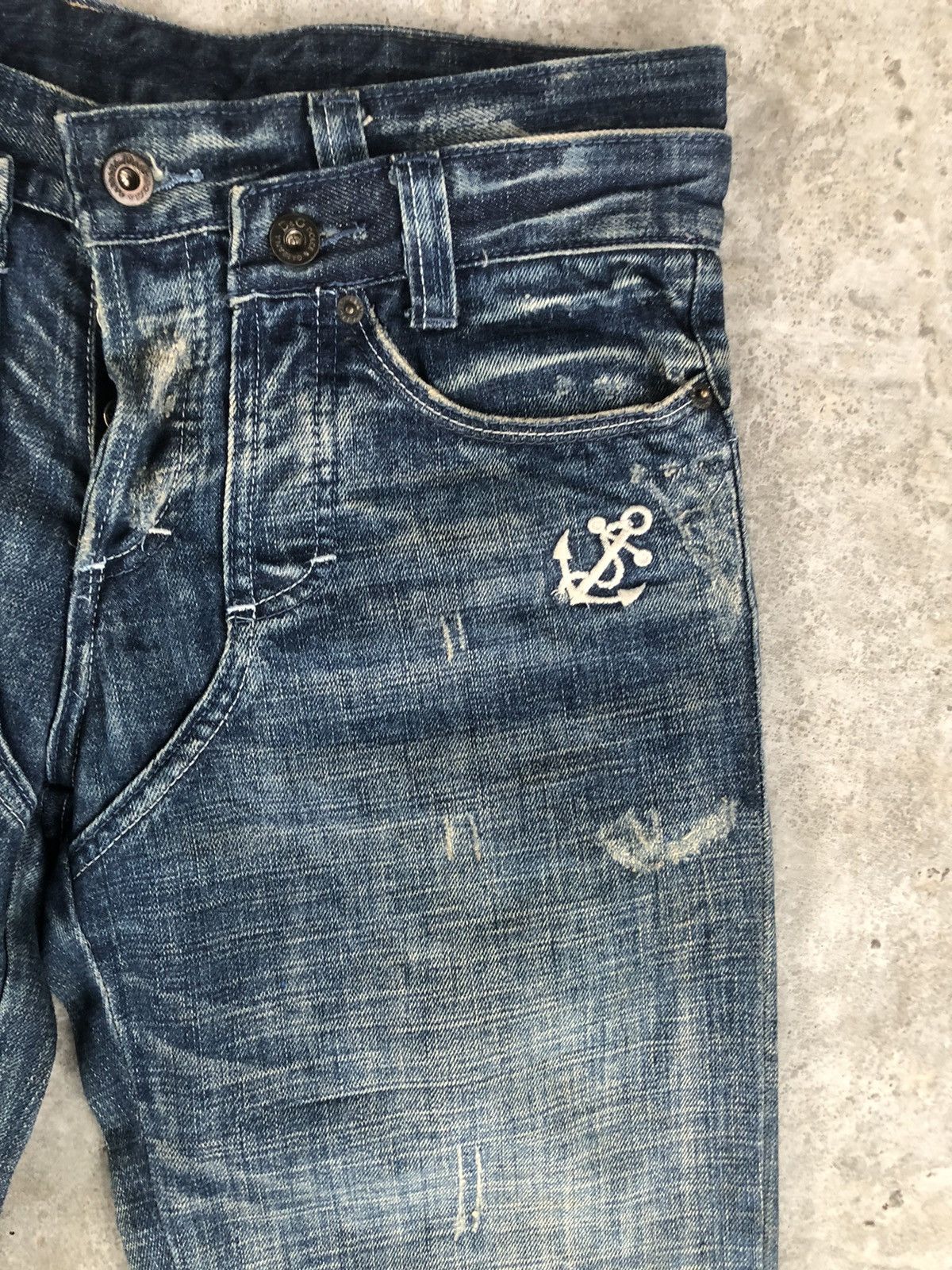 Dolce & Gabbana Dolce & Gabbana Double Waist Distressed Denim Embroidered Size US 32 / EU 48 - 5 Thumbnail