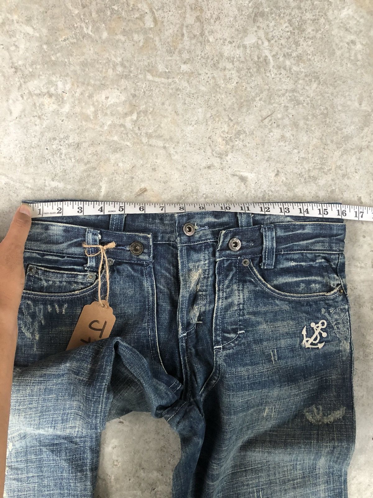 Dolce & Gabbana Dolce & Gabbana Double Waist Distressed Denim Embroidered Size US 32 / EU 48 - 18 Thumbnail