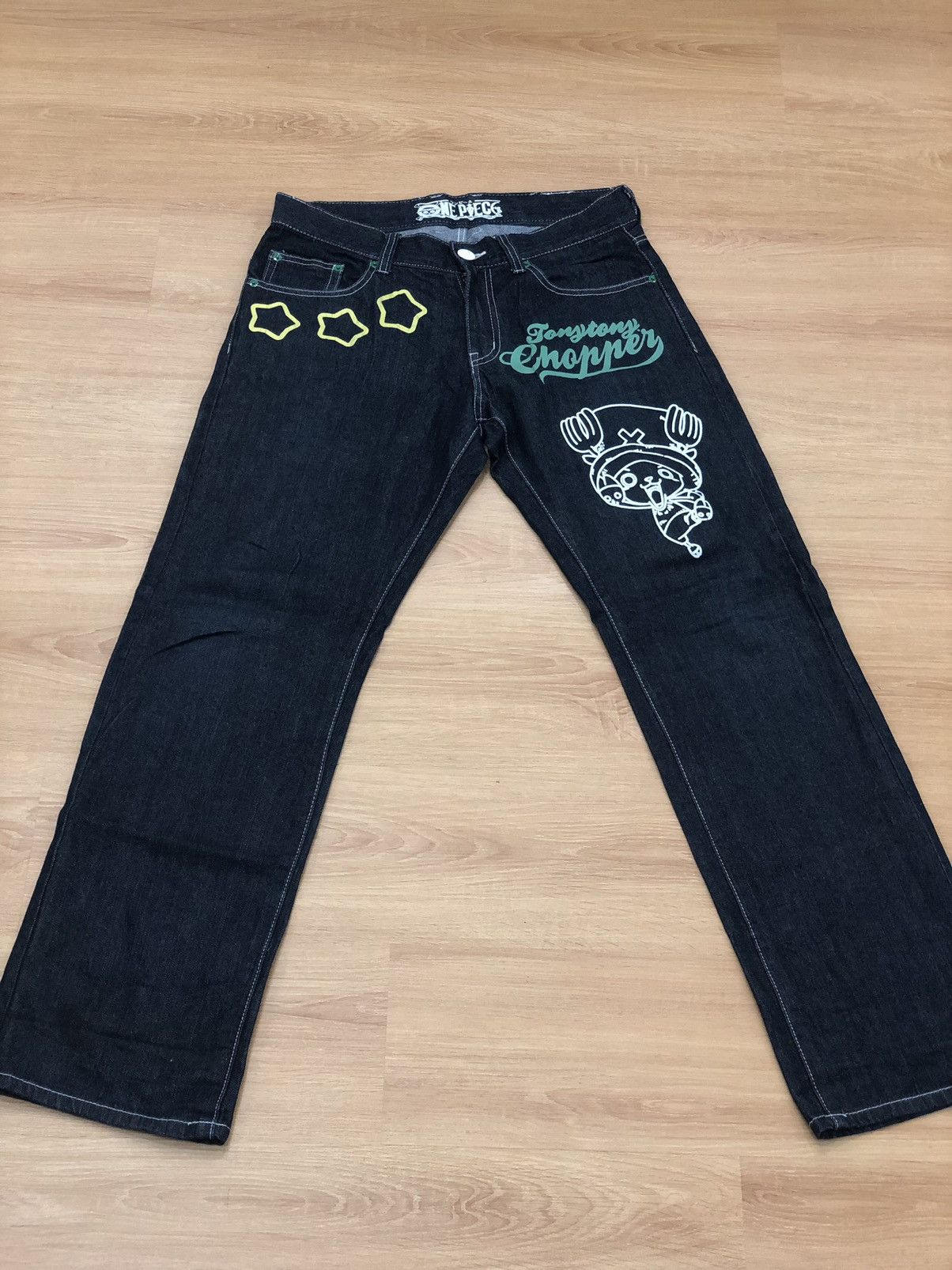 Japanese Brand One piece paint big logo and spellout Size US 34 / EU 50 - 1 Thumbnail