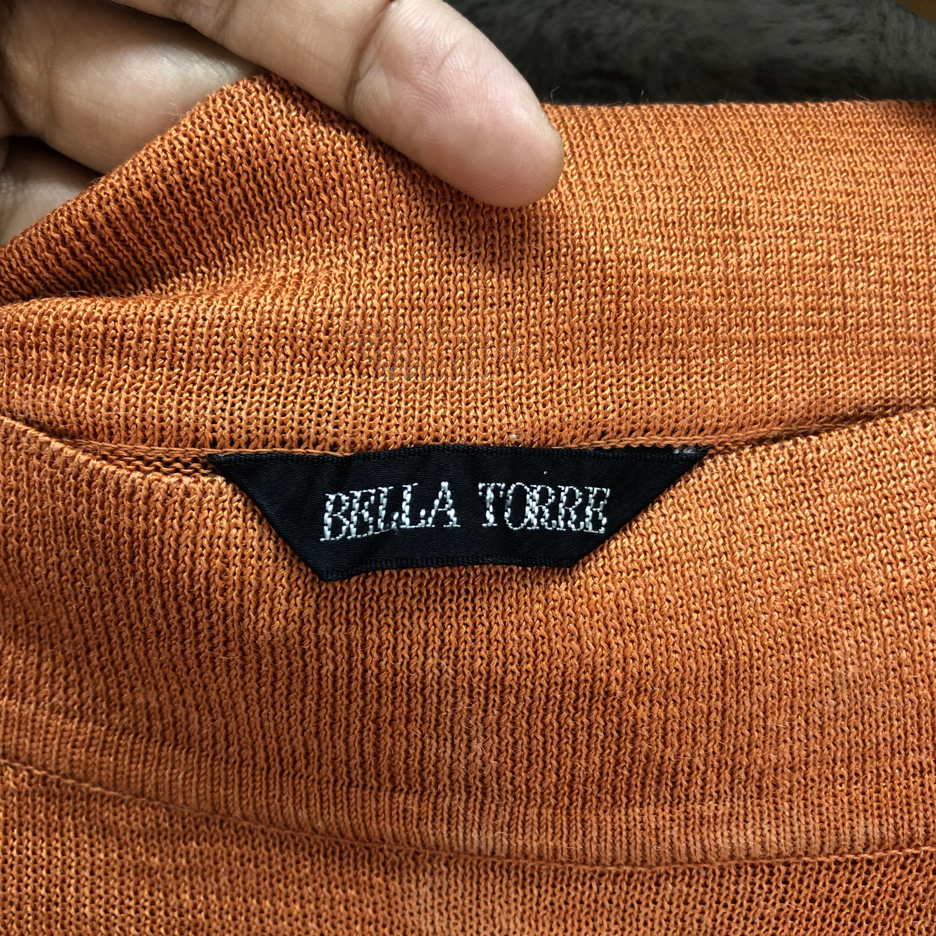 Japanese Brand BELLA TORRE EMBROIDERED LOGO KNITTED SS SHIRT #7248-121 Size M / US 6-8 / IT 42-44 - 7 Thumbnail