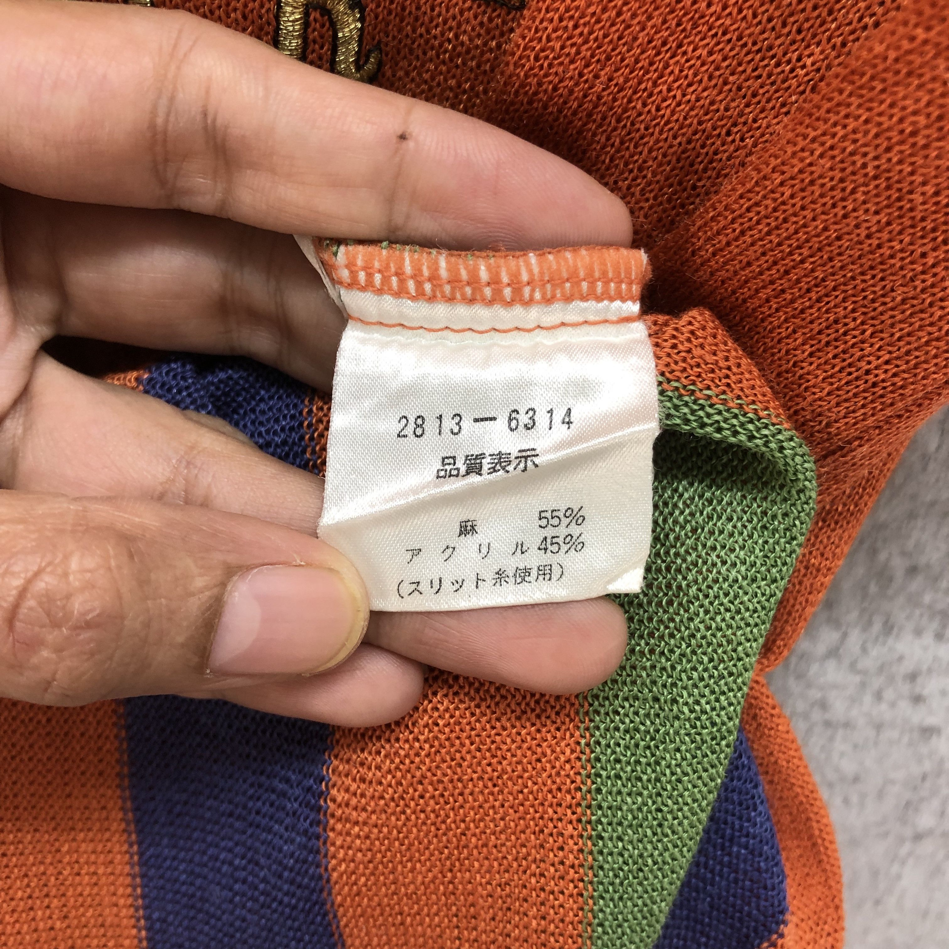 Japanese Brand BELLA TORRE EMBROIDERED LOGO KNITTED SS SHIRT #7248-121 Size M / US 6-8 / IT 42-44 - 8 Thumbnail