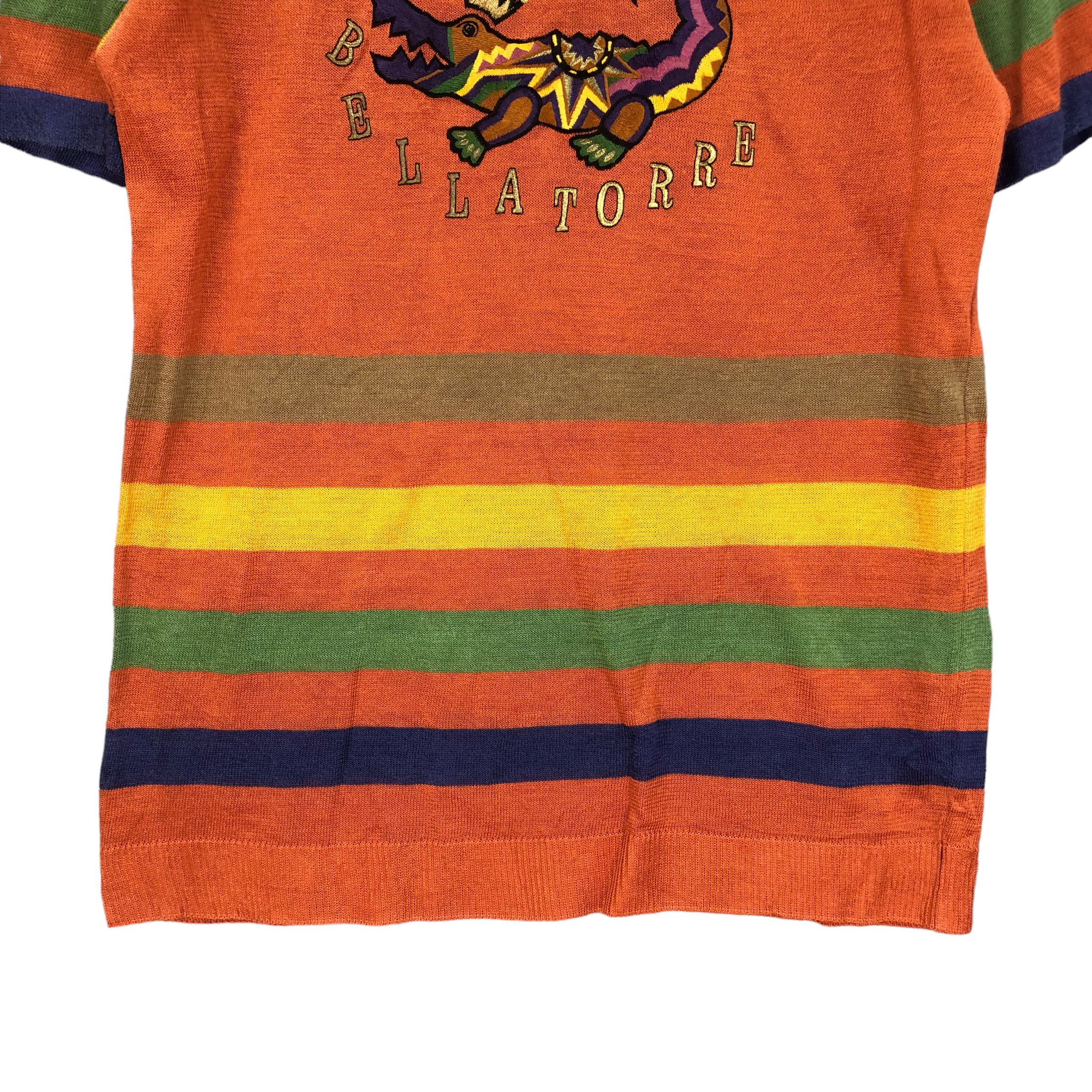 Japanese Brand BELLA TORRE EMBROIDERED LOGO KNITTED SS SHIRT #7248-121 Size M / US 6-8 / IT 42-44 - 4 Thumbnail