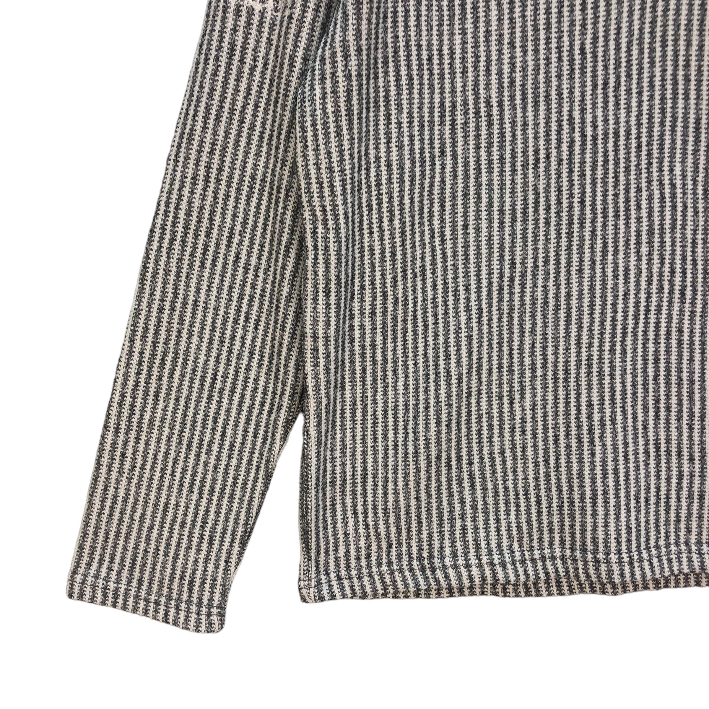 Japanese Brand AMBITION BACK BIG LOGO STRIPED & KNITTED SWEATER #7249-121 Size US XL / EU 56 / 4 - 7 Thumbnail