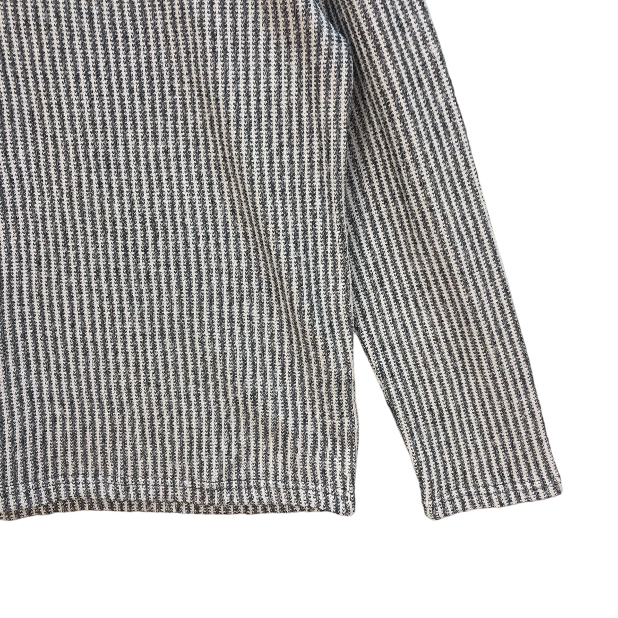 Japanese Brand AMBITION BACK BIG LOGO STRIPED & KNITTED SWEATER #7249-121 Size US XL / EU 56 / 4 - 9 Thumbnail