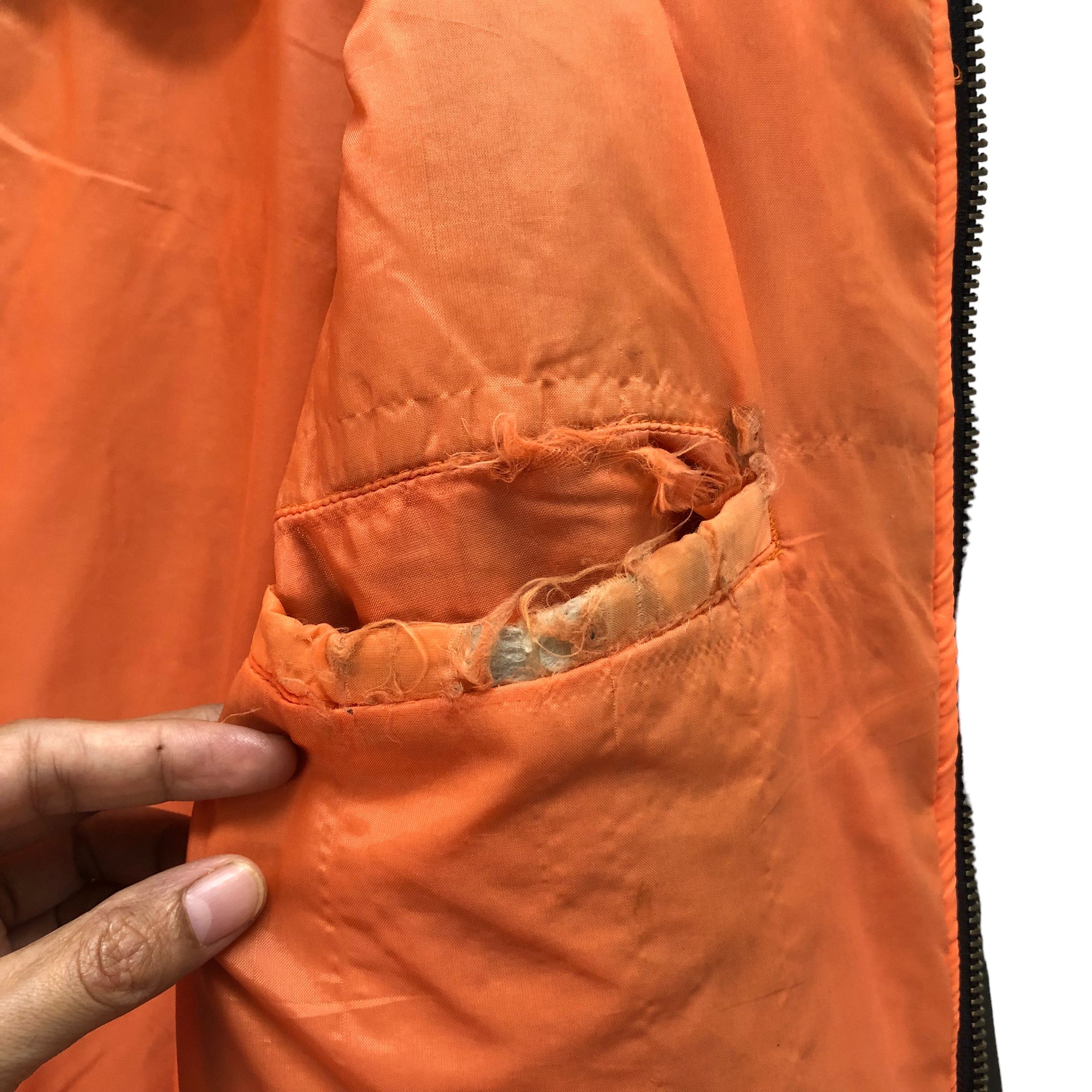 Vintage TRASHED ABURAYSIA BASE SPIRIT'S MA1 BOMBER JACKET #7268-123 Size US L / EU 52-54 / 3 - 15 Thumbnail