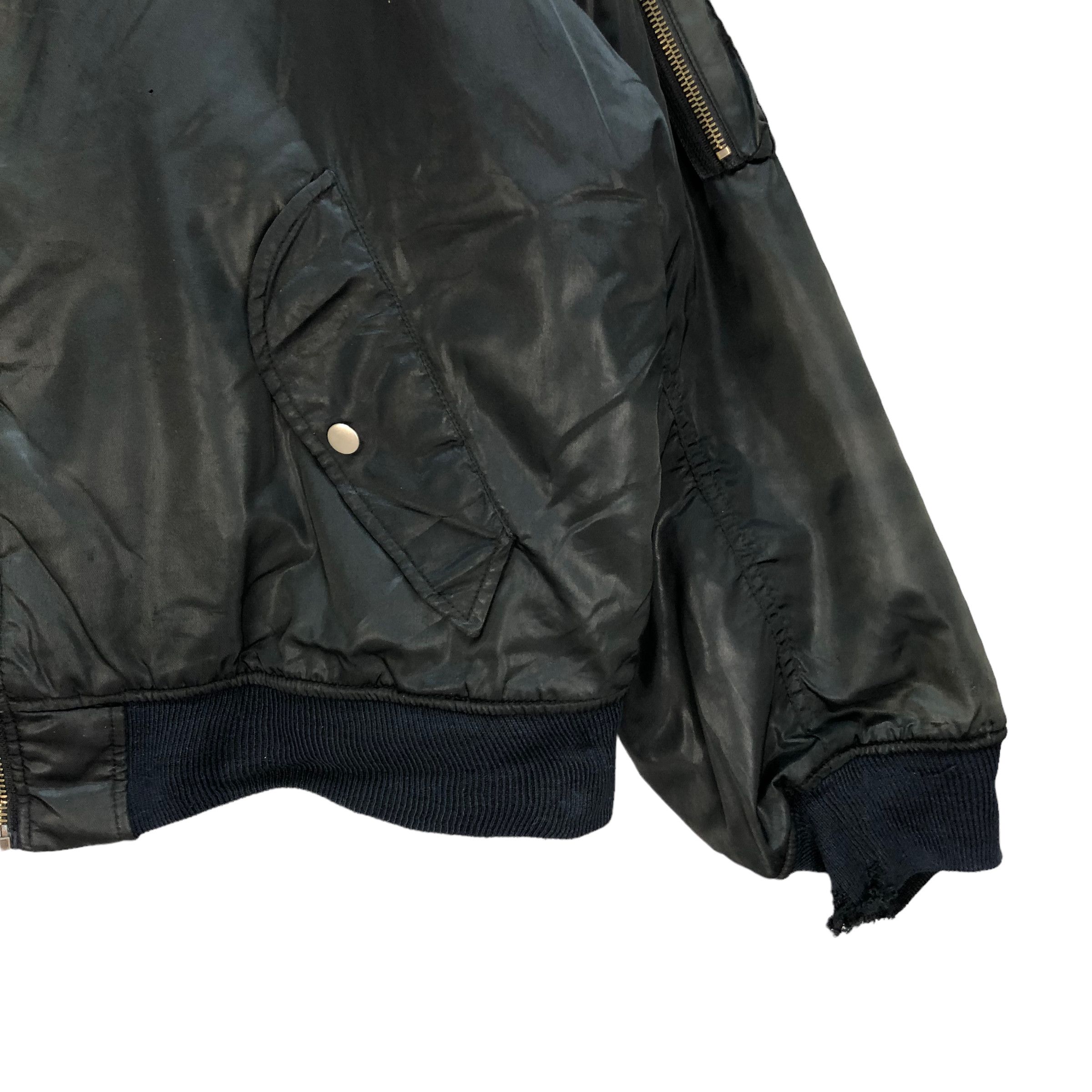 Vintage TRASHED ABURAYSIA BASE SPIRIT'S MA1 BOMBER JACKET #7268-123 Size US L / EU 52-54 / 3 - 9 Thumbnail