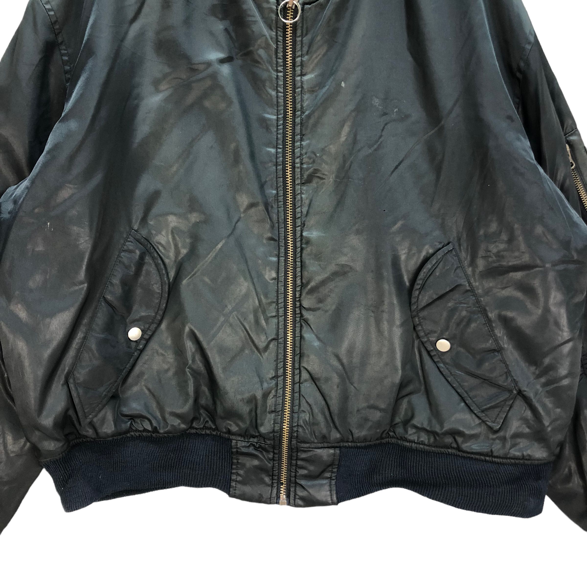 Vintage TRASHED ABURAYSIA BASE SPIRIT'S MA1 BOMBER JACKET #7268-123 Size US L / EU 52-54 / 3 - 6 Thumbnail