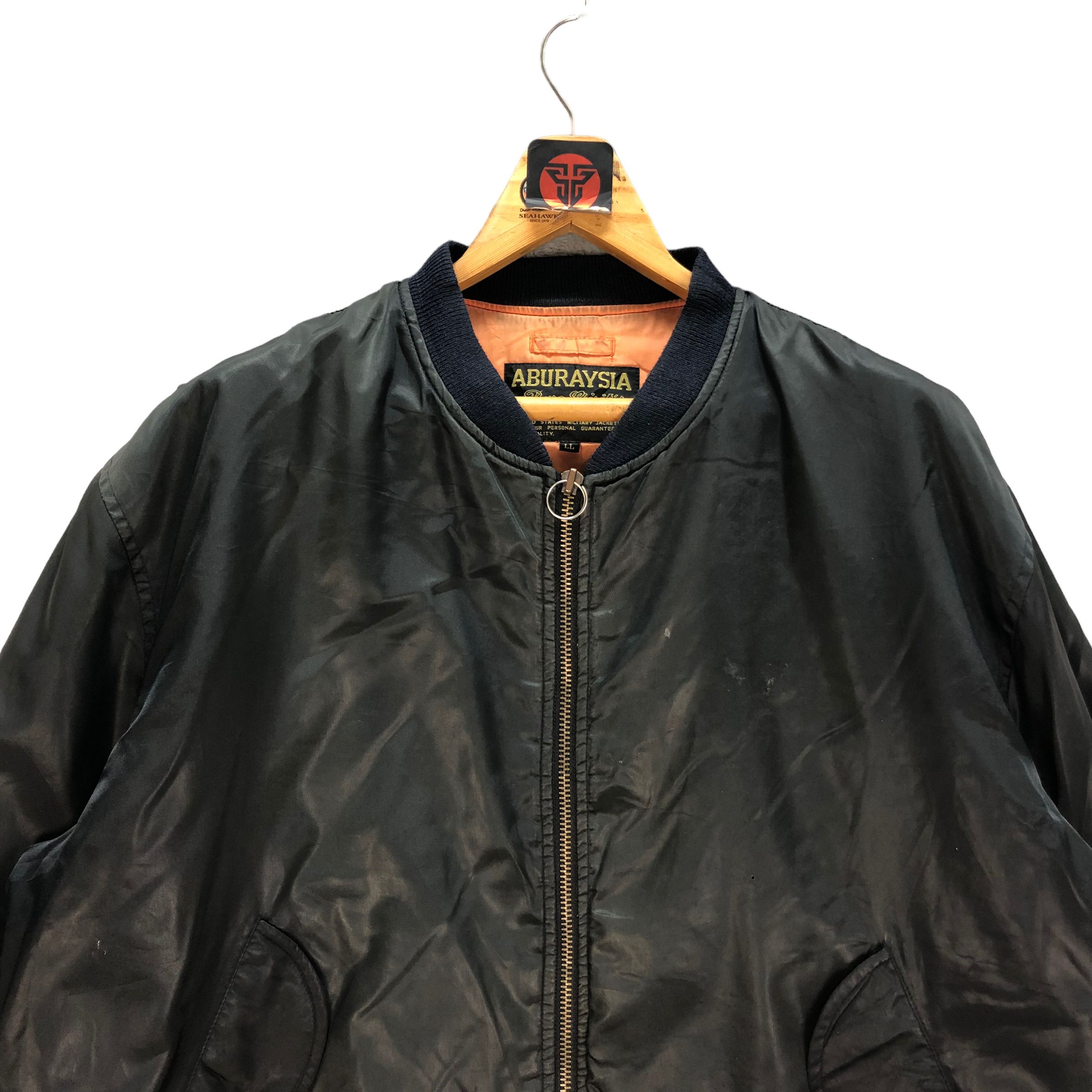 Vintage TRASHED ABURAYSIA BASE SPIRIT'S MA1 BOMBER JACKET #7268-123 Size US L / EU 52-54 / 3 - 2 Thumbnail