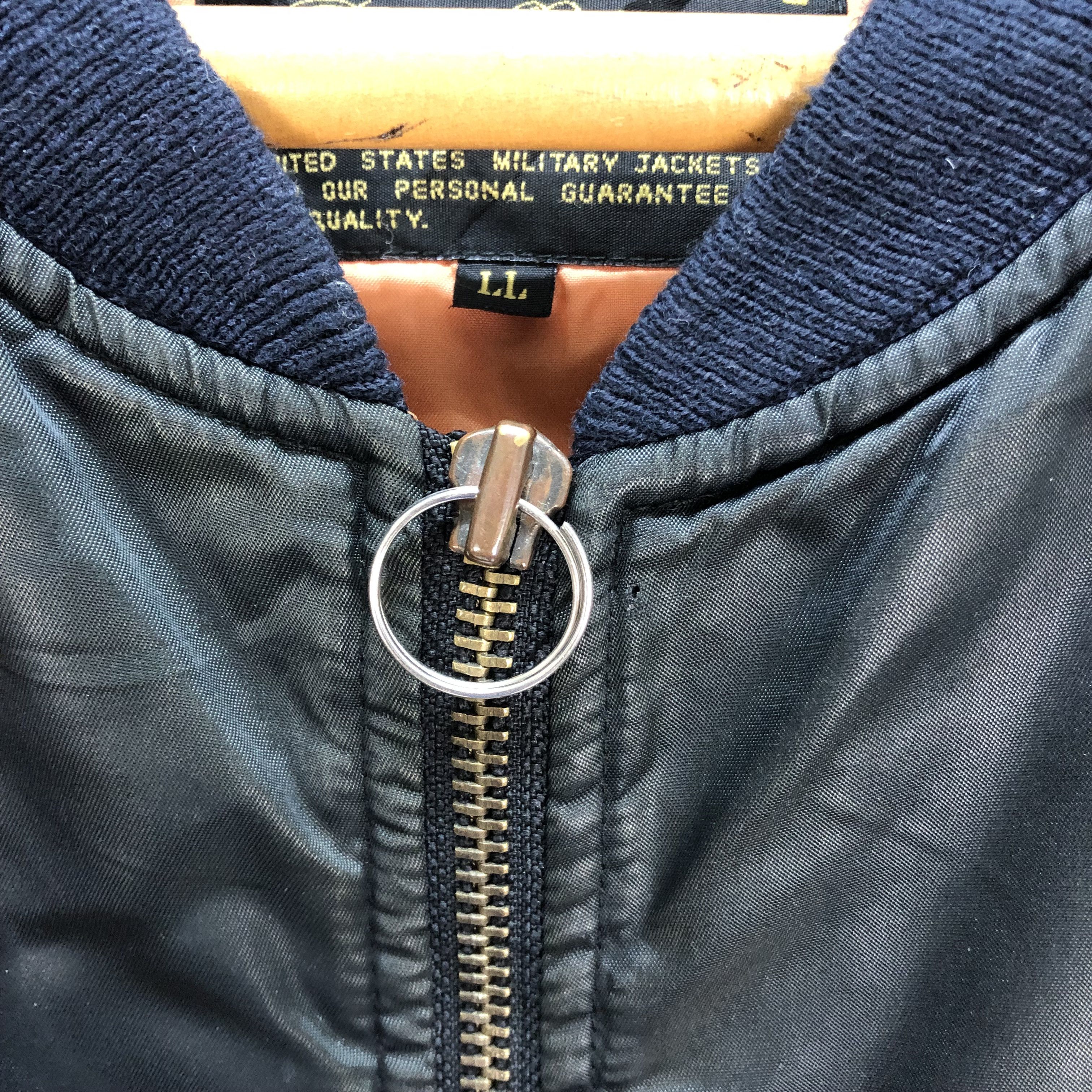 Vintage TRASHED ABURAYSIA BASE SPIRIT'S MA1 BOMBER JACKET #7268-123 Size US L / EU 52-54 / 3 - 3 Thumbnail