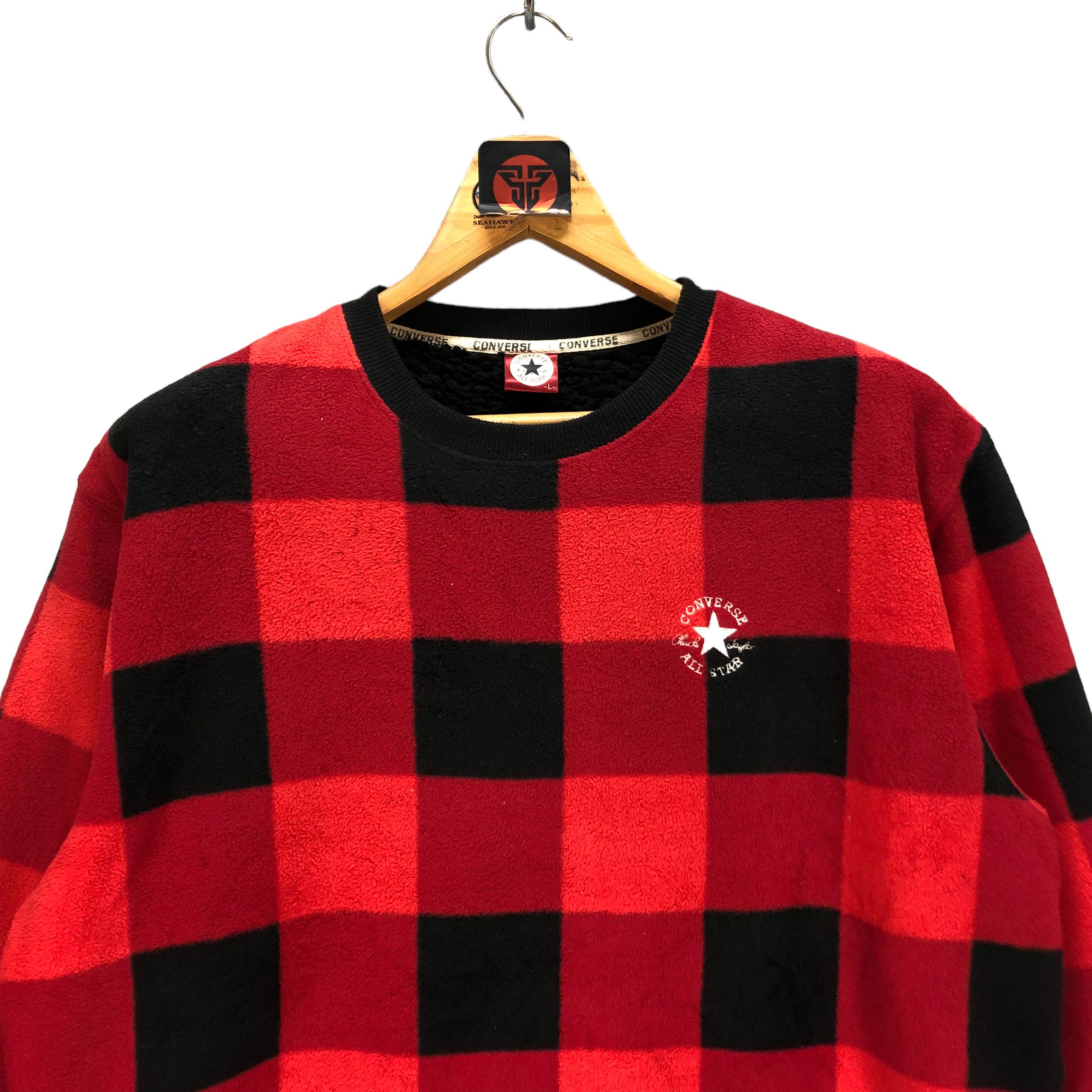 Converse CONVERSE CHECKED FLEECE SWEATSHIRTS #7269-123 Size US L / EU 52-54 / 3 - 2 Thumbnail