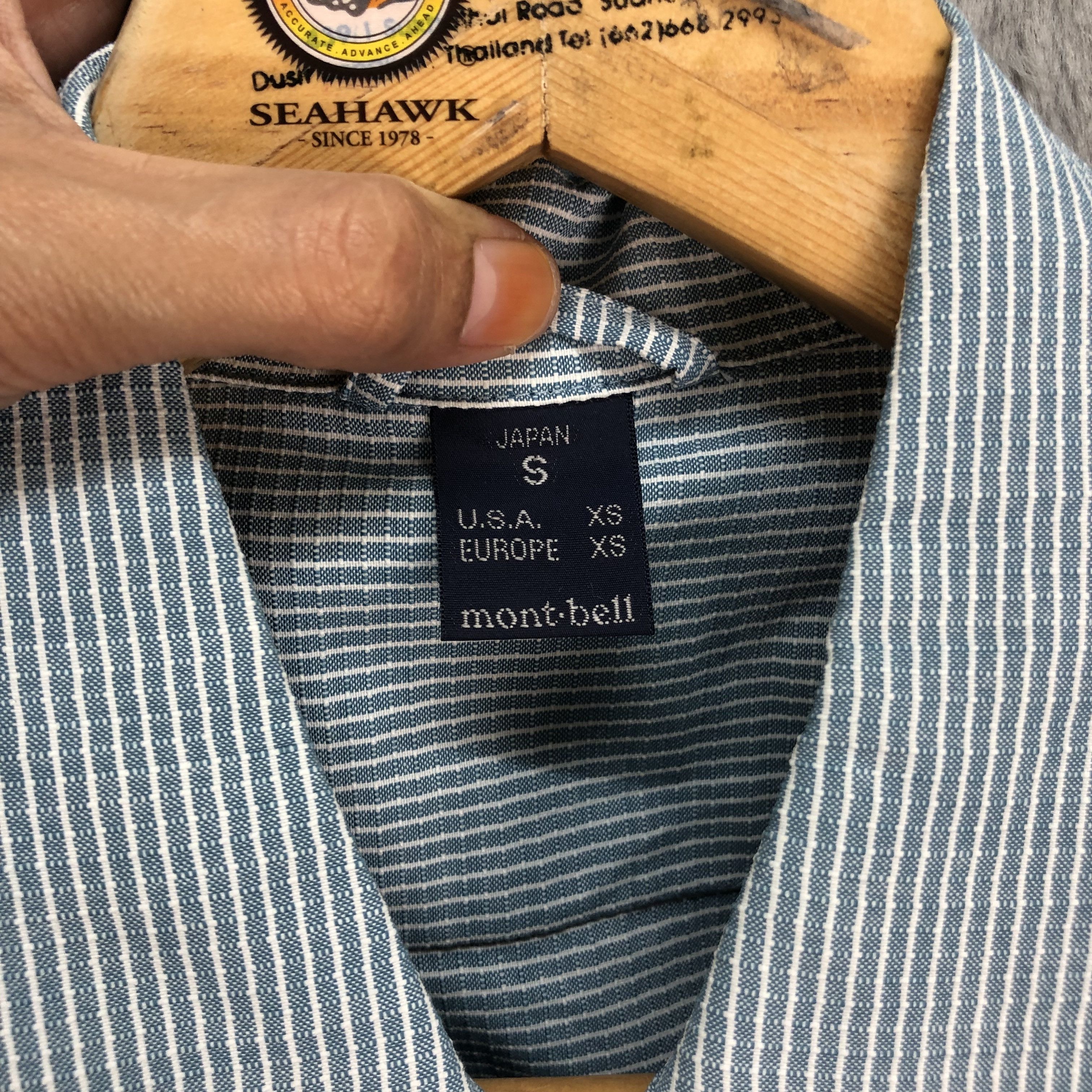 Montbell MONTBELL STRIPED HIKORI BUTTON UPS SHIRTS #4530-157 Size US XS / EU 42 / 0 - 7 Thumbnail
