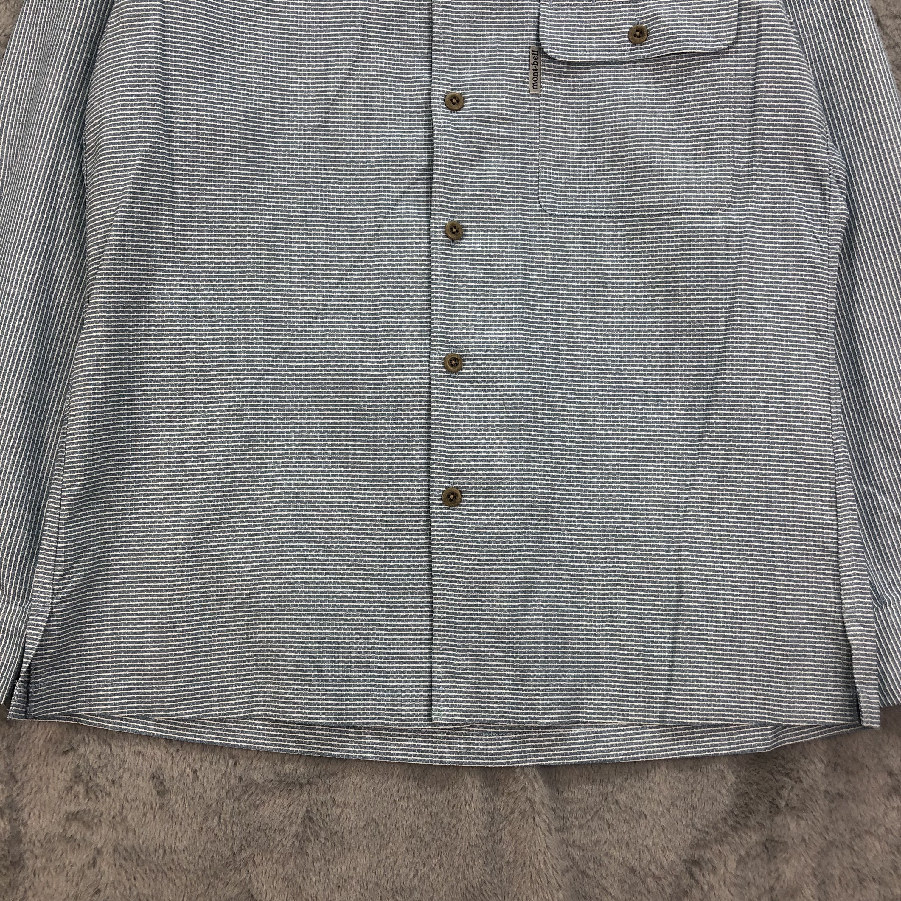 Montbell MONTBELL STRIPED HIKORI BUTTON UPS SHIRTS #4530-157 Size US XS / EU 42 / 0 - 4 Thumbnail