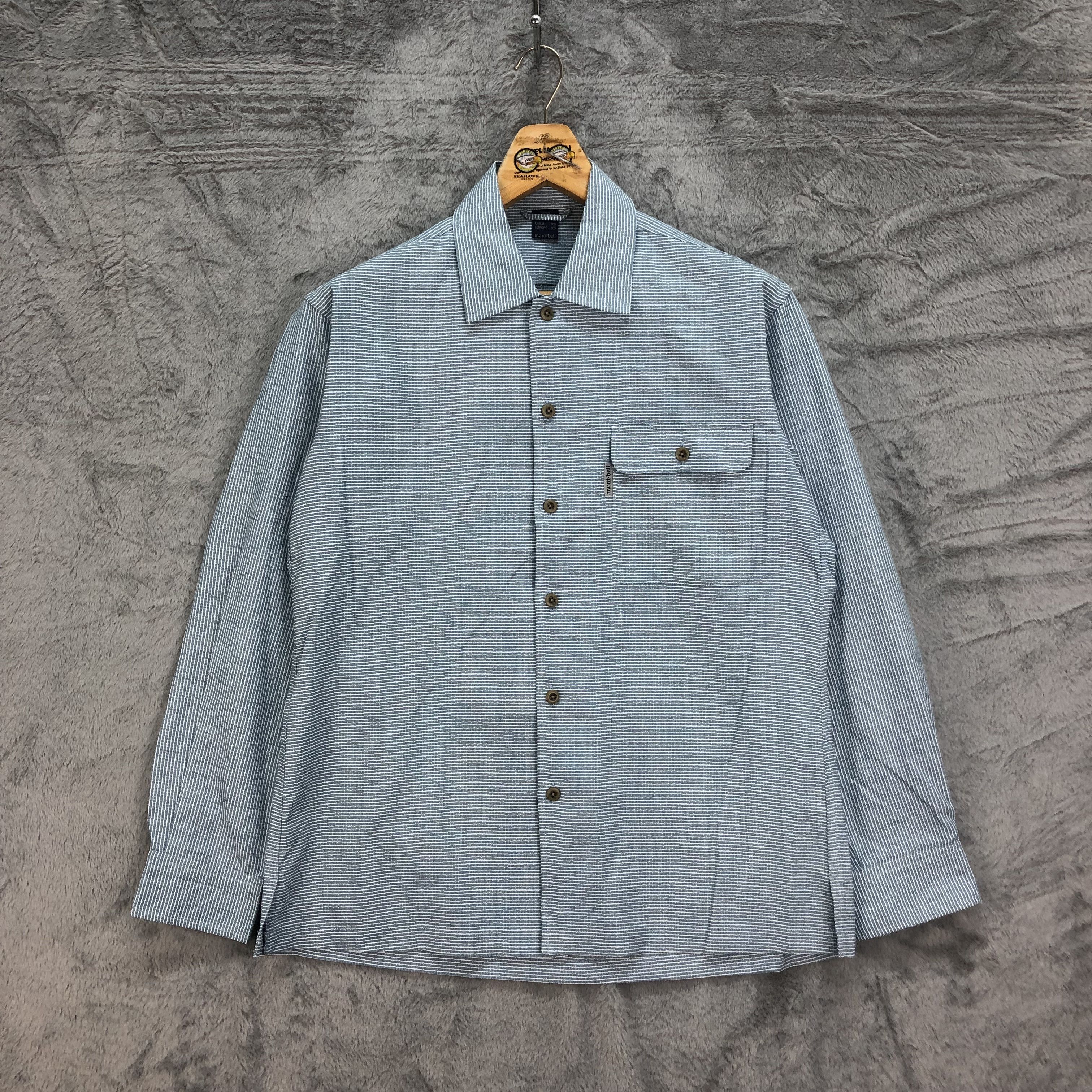 Montbell MONTBELL STRIPED HIKORI BUTTON UPS SHIRTS #4530-157 Size US XS / EU 42 / 0 - 1 Thumbnail