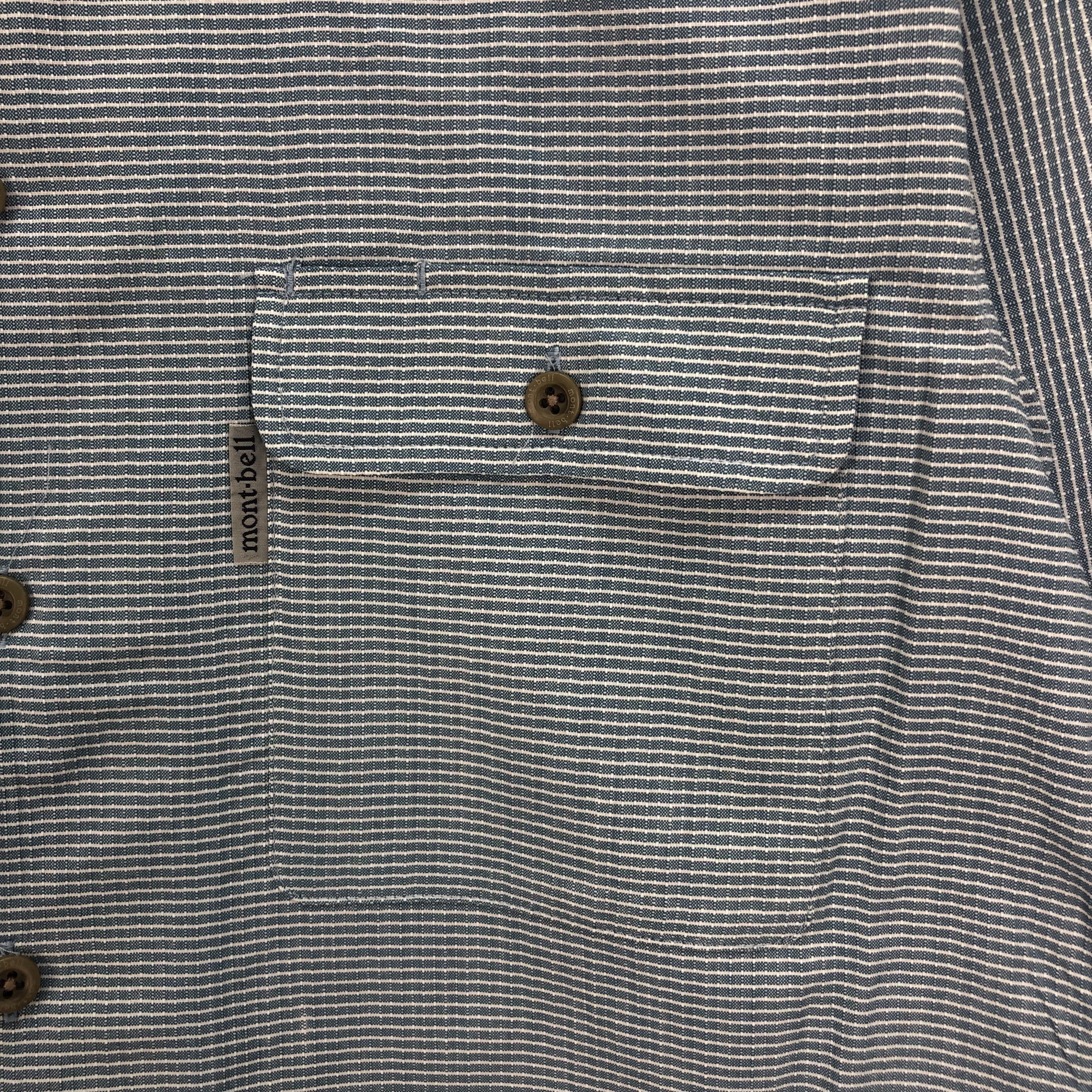 Montbell MONTBELL STRIPED HIKORI BUTTON UPS SHIRTS #4530-157 Size US XS / EU 42 / 0 - 3 Thumbnail