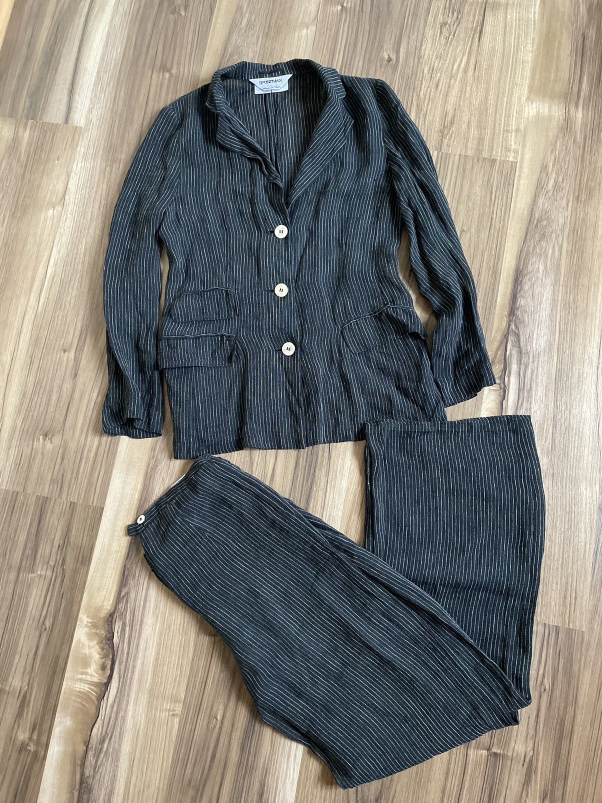 Sportmax Luxury Sportmax Jacket And Pants Size 38 Linen Streetwear Size XS / US 0-2 / IT 36-38 - 1 Thumbnail