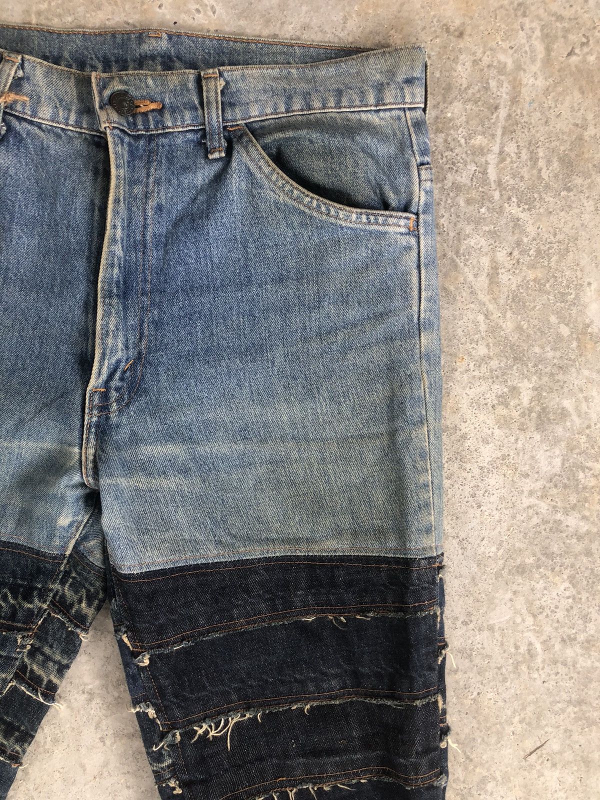 Levi's RARE Levi’s Flared Jeans Boro Patchwork Denim Size US 31 - 6 Thumbnail