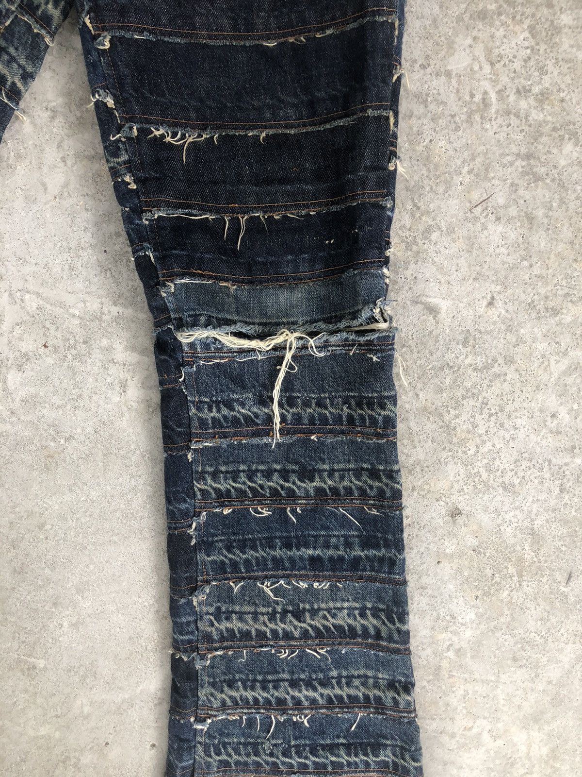 Levi's RARE Levi’s Flared Jeans Boro Patchwork Denim Size US 31 - 7 Thumbnail