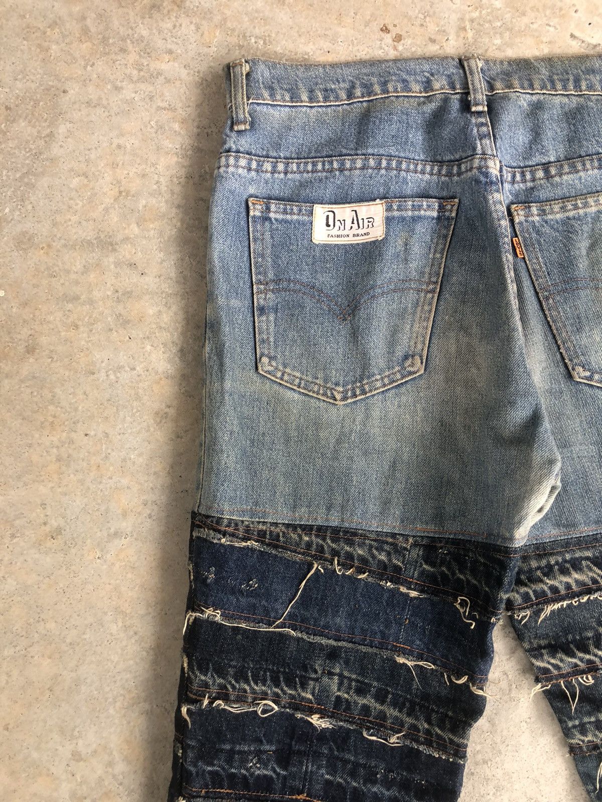 Levi's RARE Levi’s Flared Jeans Boro Patchwork Denim Size US 31 - 13 Thumbnail