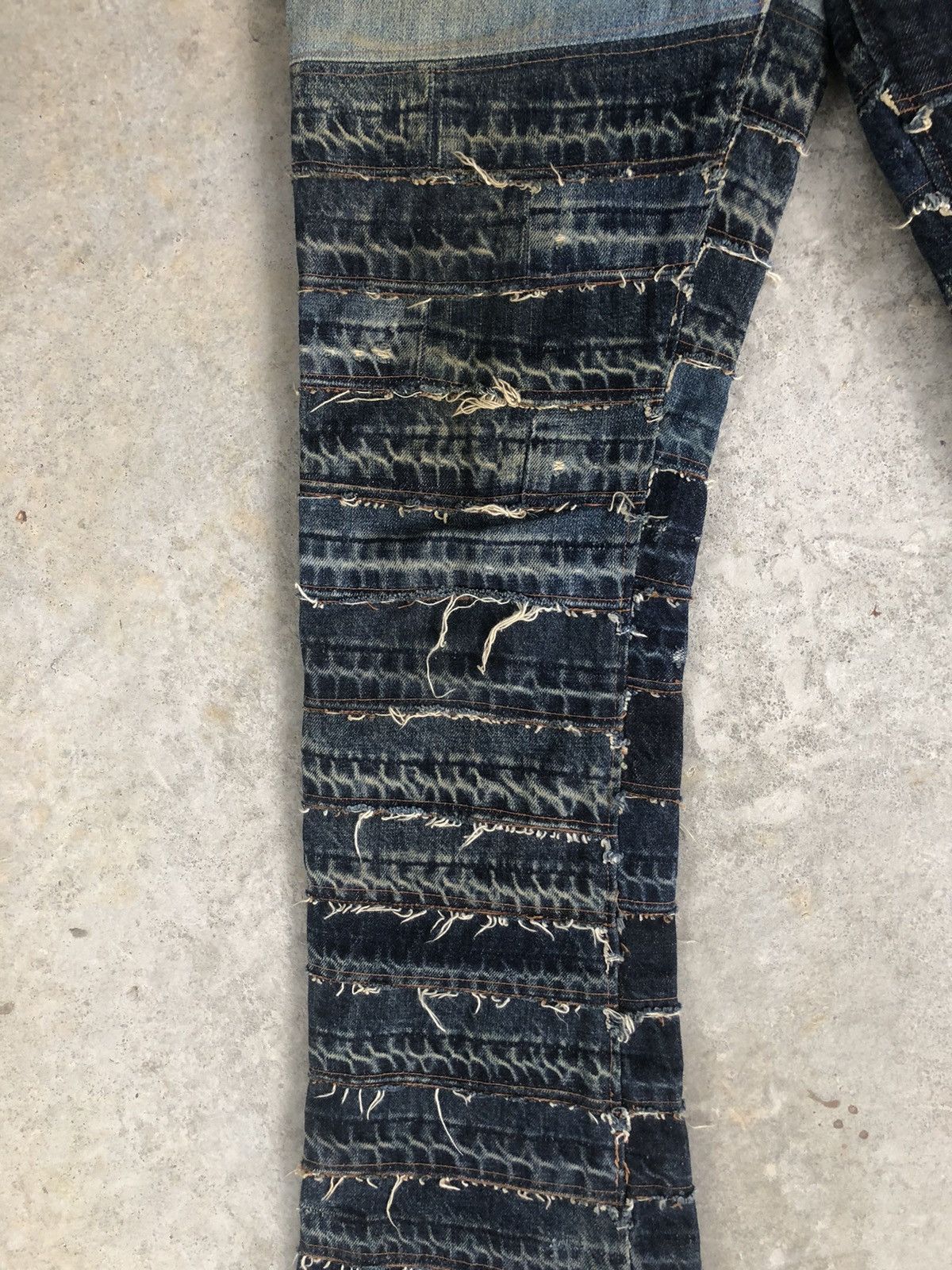Levi's RARE Levi’s Flared Jeans Boro Patchwork Denim Size US 31 - 8 Thumbnail