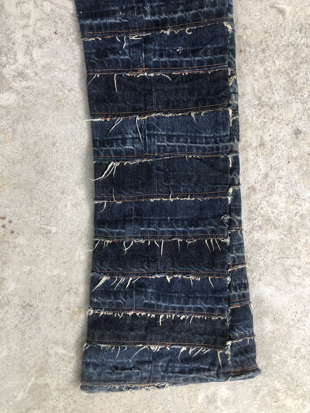 Levi's RARE Levi’s Flared Jeans Boro Patchwork Denim Size US 31 - 10 Thumbnail