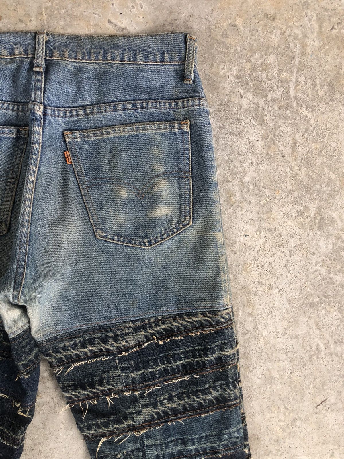 Levi's RARE Levi’s Flared Jeans Boro Patchwork Denim Size US 31 - 12 Thumbnail