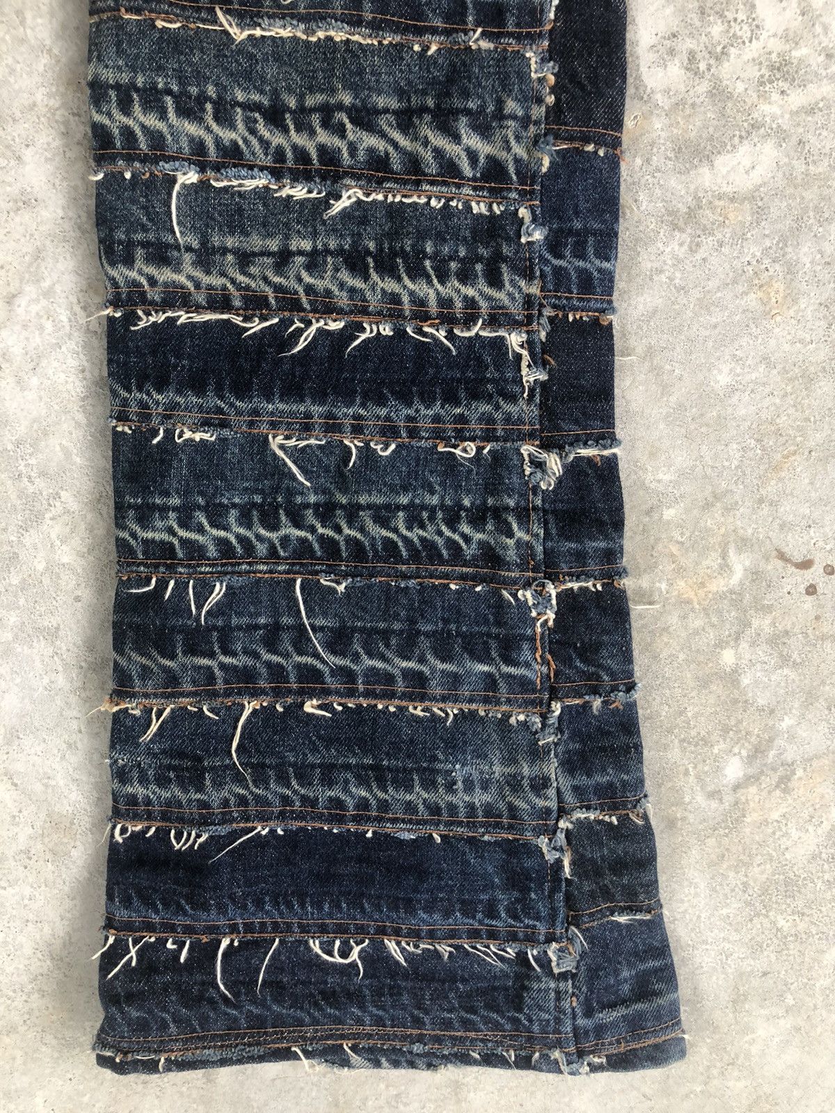 Levi's RARE Levi’s Flared Jeans Boro Patchwork Denim Size US 31 - 3 Thumbnail