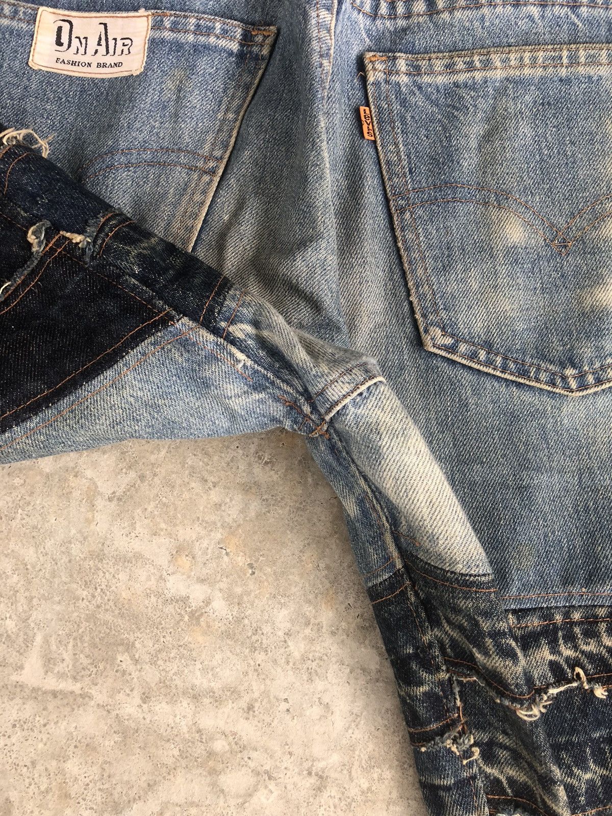 Levi's RARE Levi’s Flared Jeans Boro Patchwork Denim Size US 31 - 14 Thumbnail