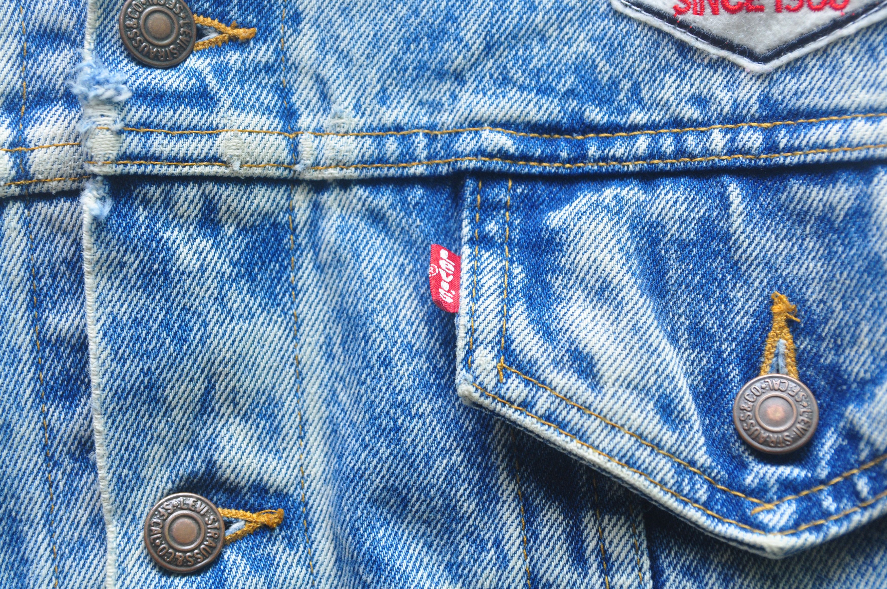 Levi's Vintage Clothing Vtg Levis acid Wash Patches Jacket Designer Fashion Style Size US L / EU 52-54 / 3 - 4 Thumbnail
