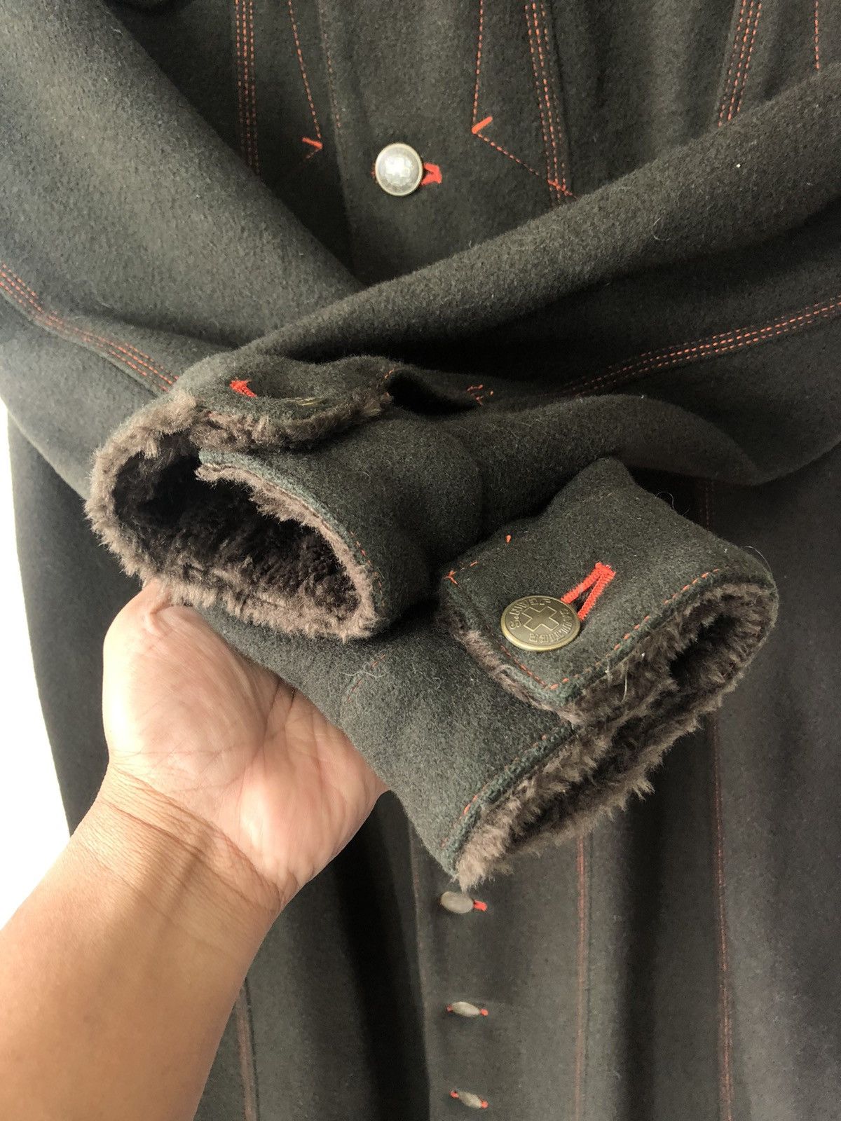 Jean Paul Gaultier Jean Paul Gaultier Jeans Long Khaki Coat With Fur Collar Size US S / EU 44-46 / 1 - 6 Thumbnail