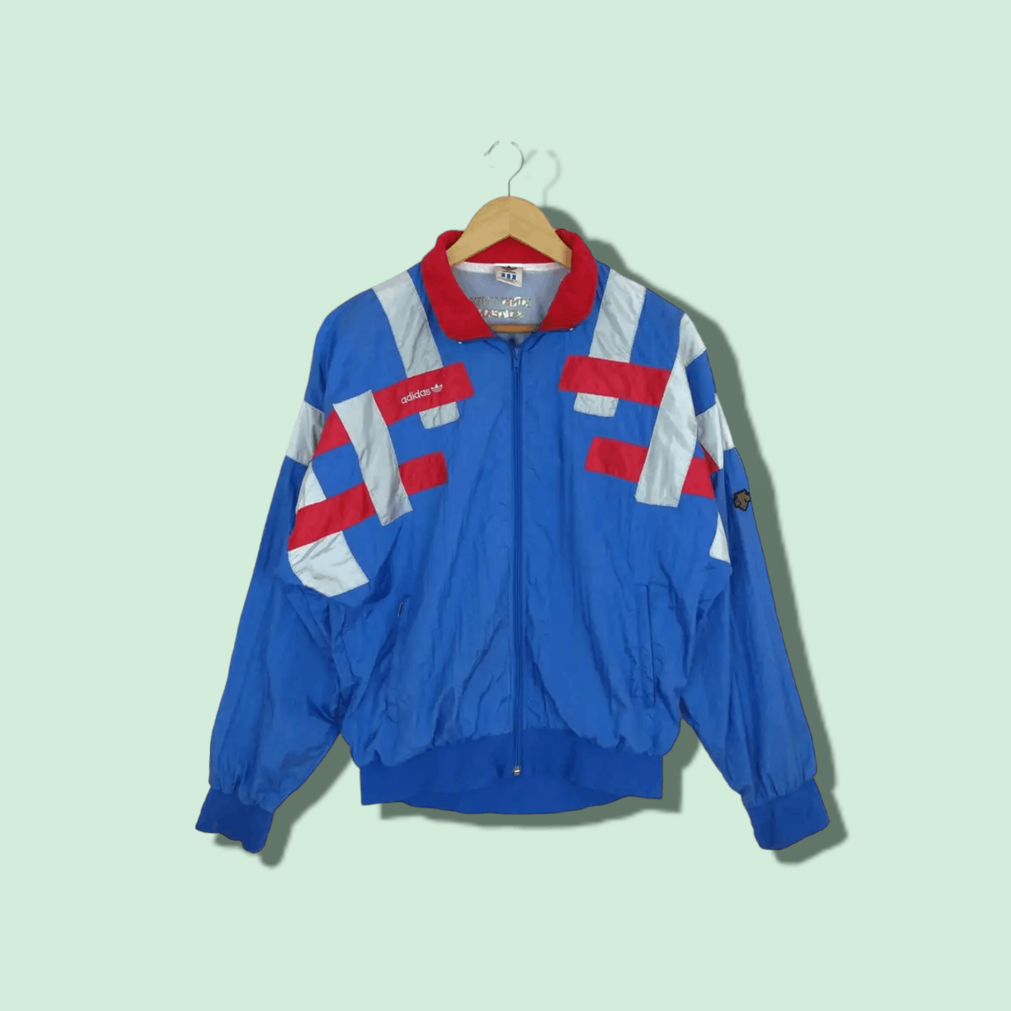 image of 90's Adidas Japan University Ski Team Multicolor Jacket in Blue, Men's (Size Large)