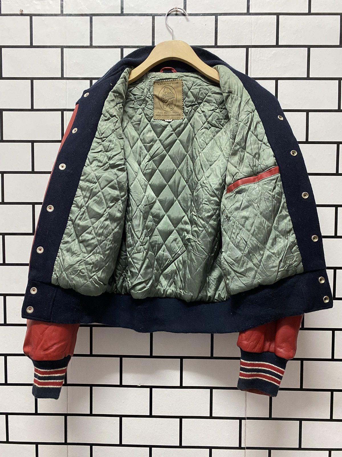 Golden Bear × Vintage Vintage 90’s Golden Bear Leather Letterman Varsity Jacket Size US S / EU 44-46 / 1 - 12 Thumbnail