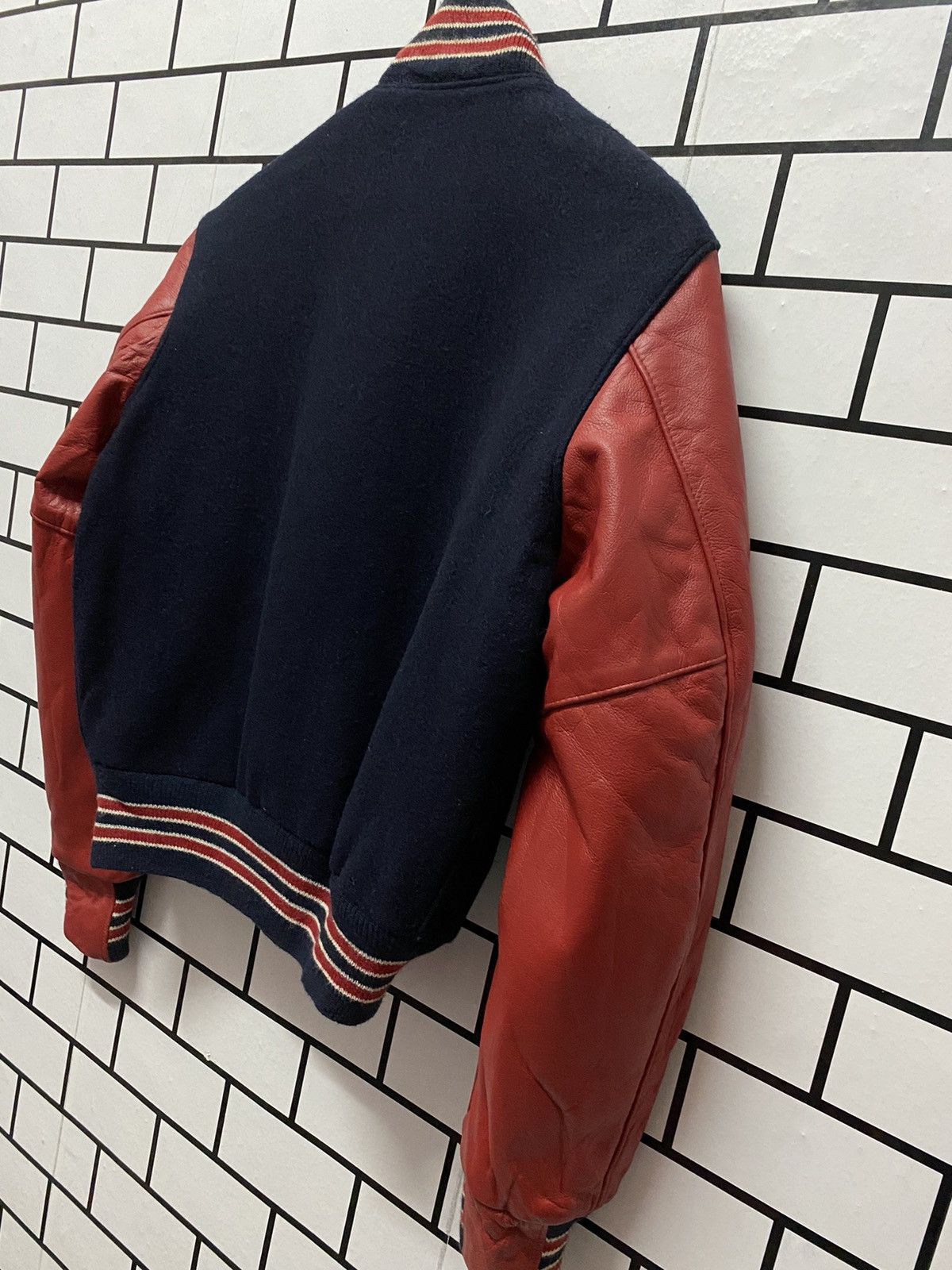 Golden Bear × Vintage Vintage 90’s Golden Bear Leather Letterman Varsity Jacket Size US S / EU 44-46 / 1 - 10 Thumbnail