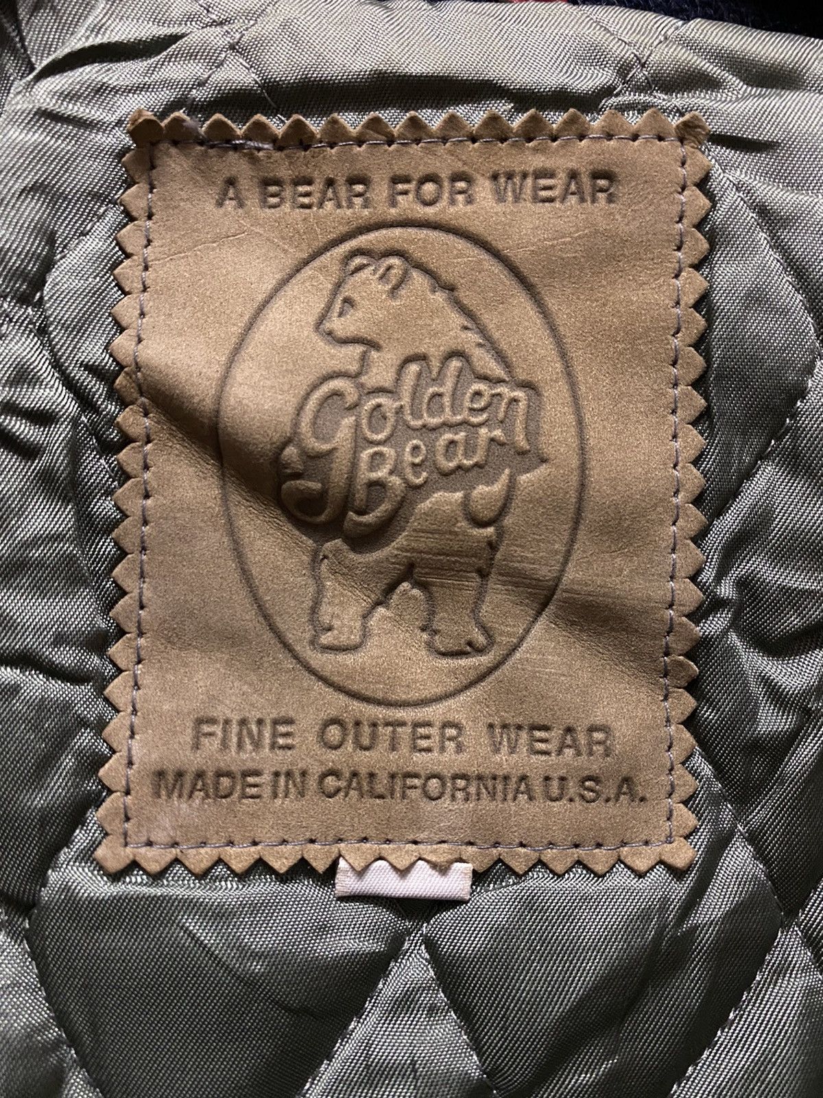 Golden Bear × Vintage Vintage 90’s Golden Bear Leather Letterman Varsity Jacket Size US S / EU 44-46 / 1 - 13 Thumbnail