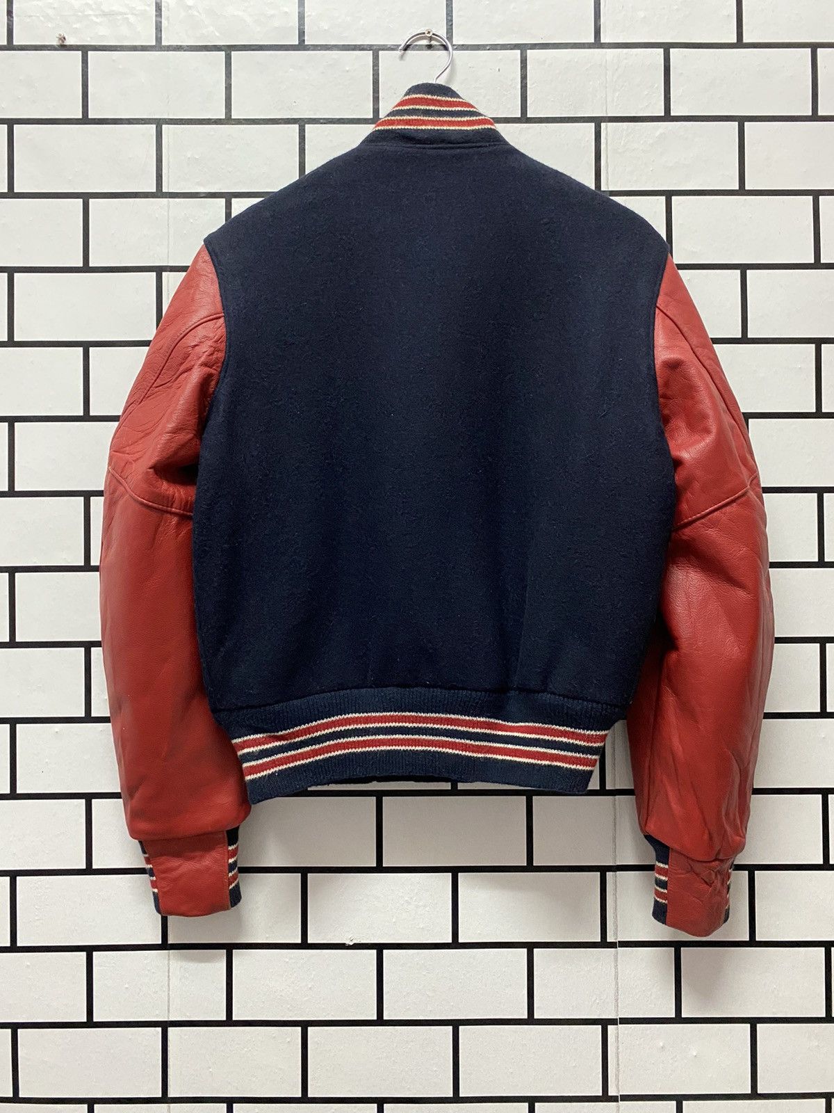 Golden Bear × Vintage Vintage 90’s Golden Bear Leather Letterman Varsity Jacket Size US S / EU 44-46 / 1 - 2 Thumbnail