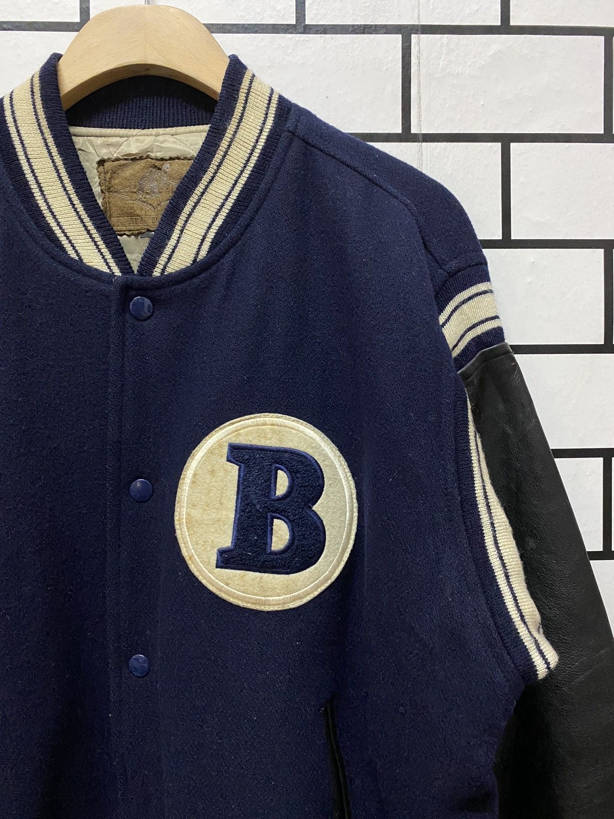 Golden Bear × Vintage Vintage 90’s Bears Surf Boards leather Wool Varsity Jacket Size US M / EU 48-50 / 2 - 8 Thumbnail