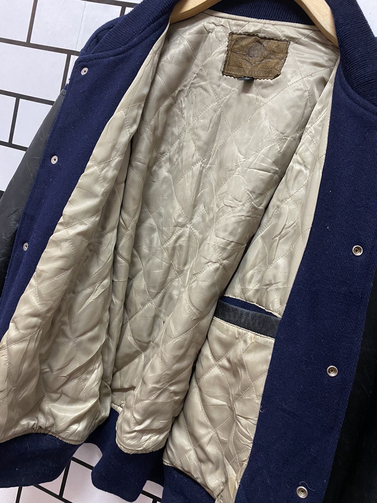 Golden Bear × Vintage Vintage 90’s Bears Surf Boards leather Wool Varsity Jacket Size US M / EU 48-50 / 2 - 12 Thumbnail