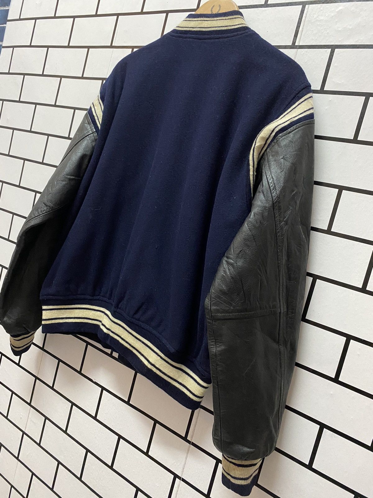 Golden Bear × Vintage Vintage 90’s Bears Surf Boards leather Wool Varsity Jacket Size US M / EU 48-50 / 2 - 5 Thumbnail