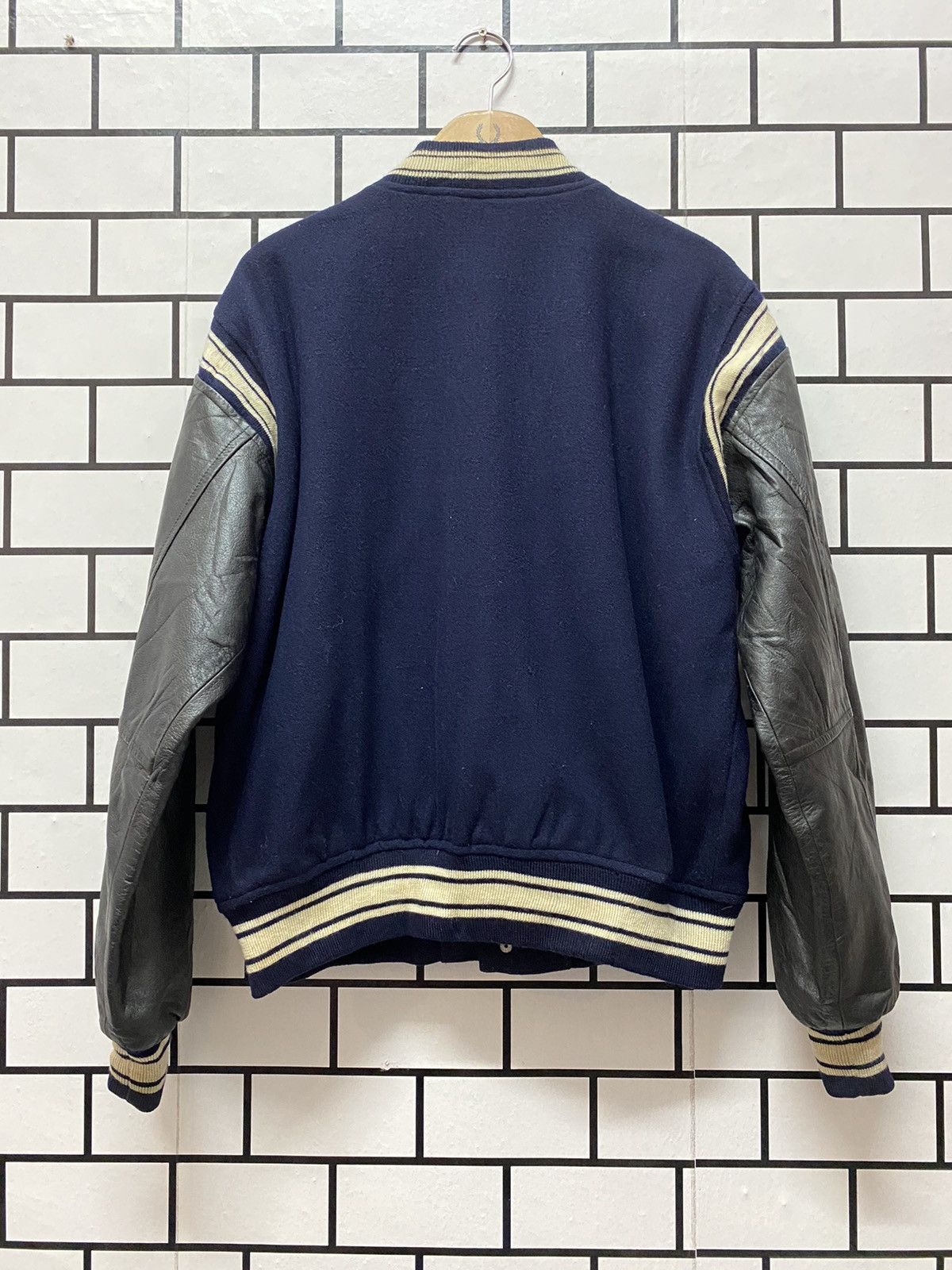 Golden Bear × Vintage Vintage 90’s Bears Surf Boards leather Wool Varsity Jacket Size US M / EU 48-50 / 2 - 4 Thumbnail