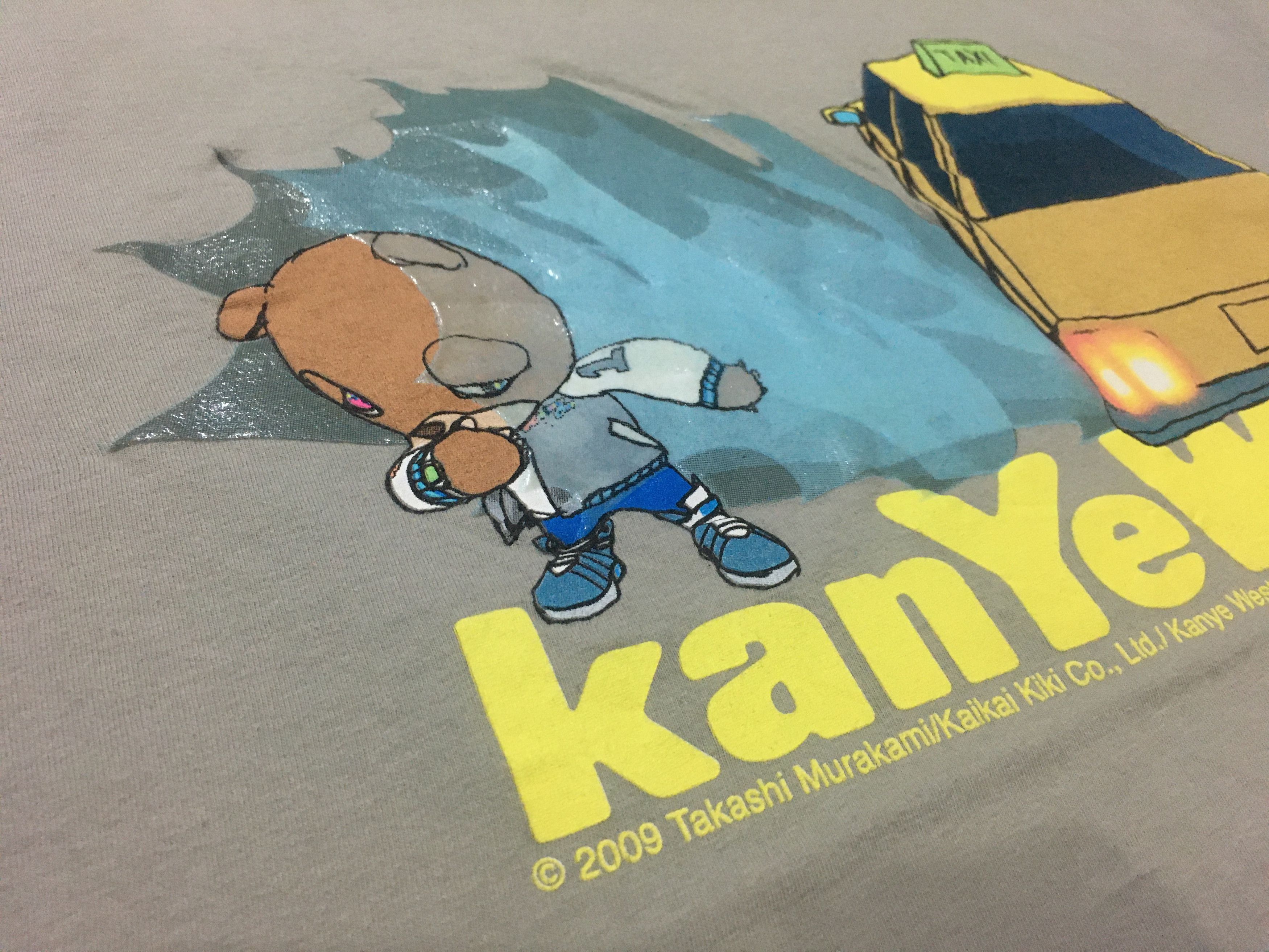 Kanye West × Rap Tees × Takashi Murakami 🔥 Rare Vintage Kanye West Shirt Graduation Bear Taxi 2009 Size US M / EU 48-50 / 2 - 3 Thumbnail